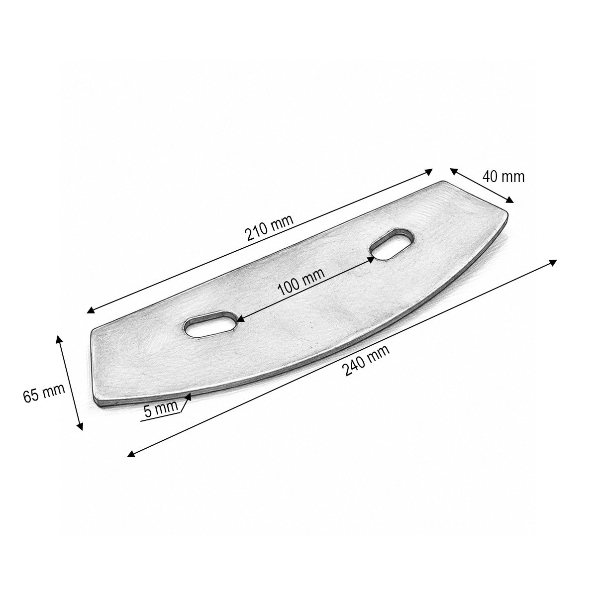 Segment cutit furaje Strautmann 240x65x5mm cod OEM 60503207Z - imagine 3