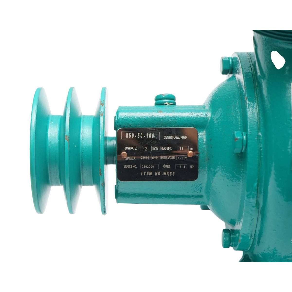 Pompa apa centrifuga cu fulie dubla 1.1kW, 2 toli, debit 12 m3/h, adancime aspiratie 9m, inaltime pompare 15m pentru irigatii - imagine 9