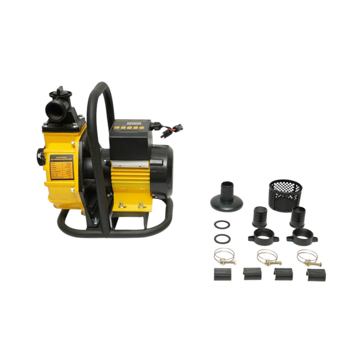 Pompa apa solara autoamorsanta automata booster 900W, 48-105V, 1.5 toli, debit 17 m3/h, adancime aspiratie 8m, inaltime pompare 30m pentru irigatii - imagine 2