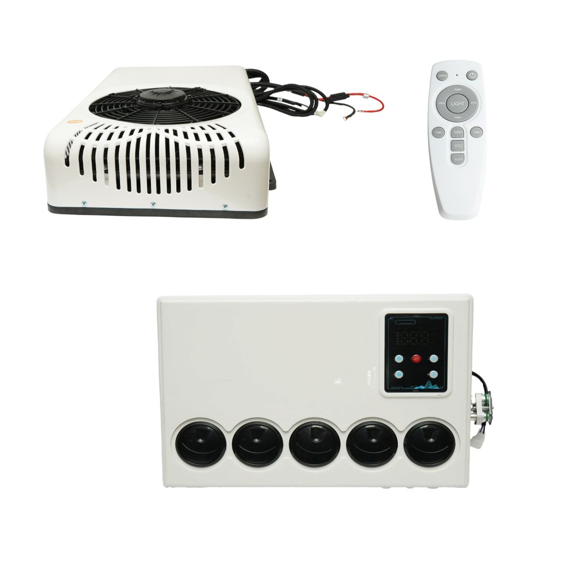 Clima stationara utilaje industriale AC universala 24V, 2400W, 8200 BTU cu telecomanda