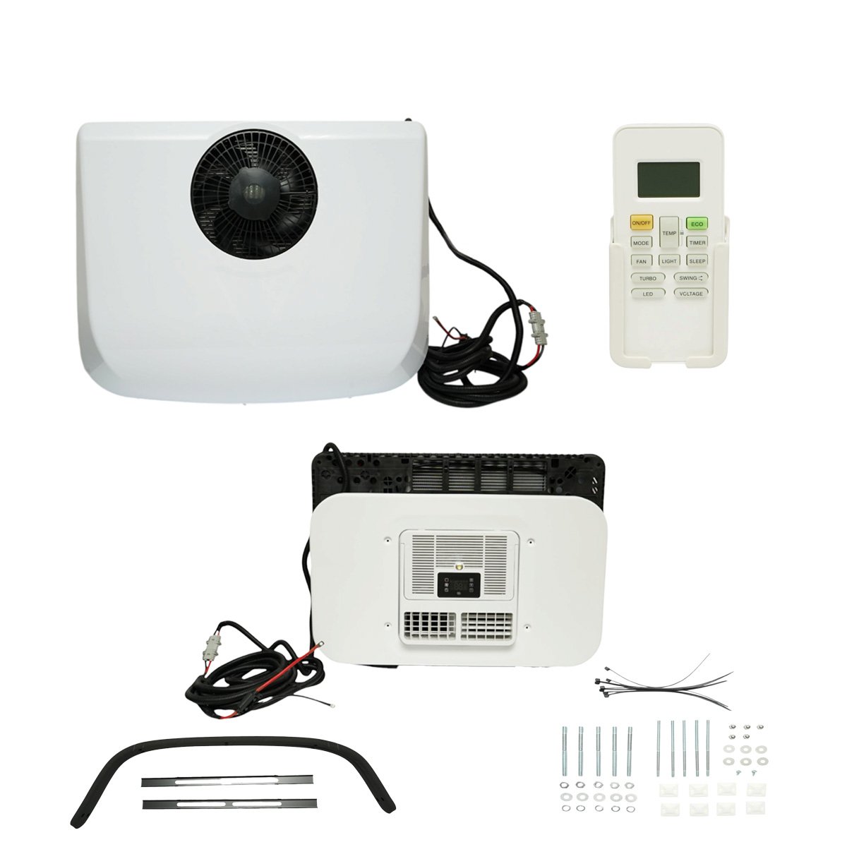 Clima stationara utilaje industriale AC universala 12V, 1800W, 6200 BTU cu telecomanda - imagine 2