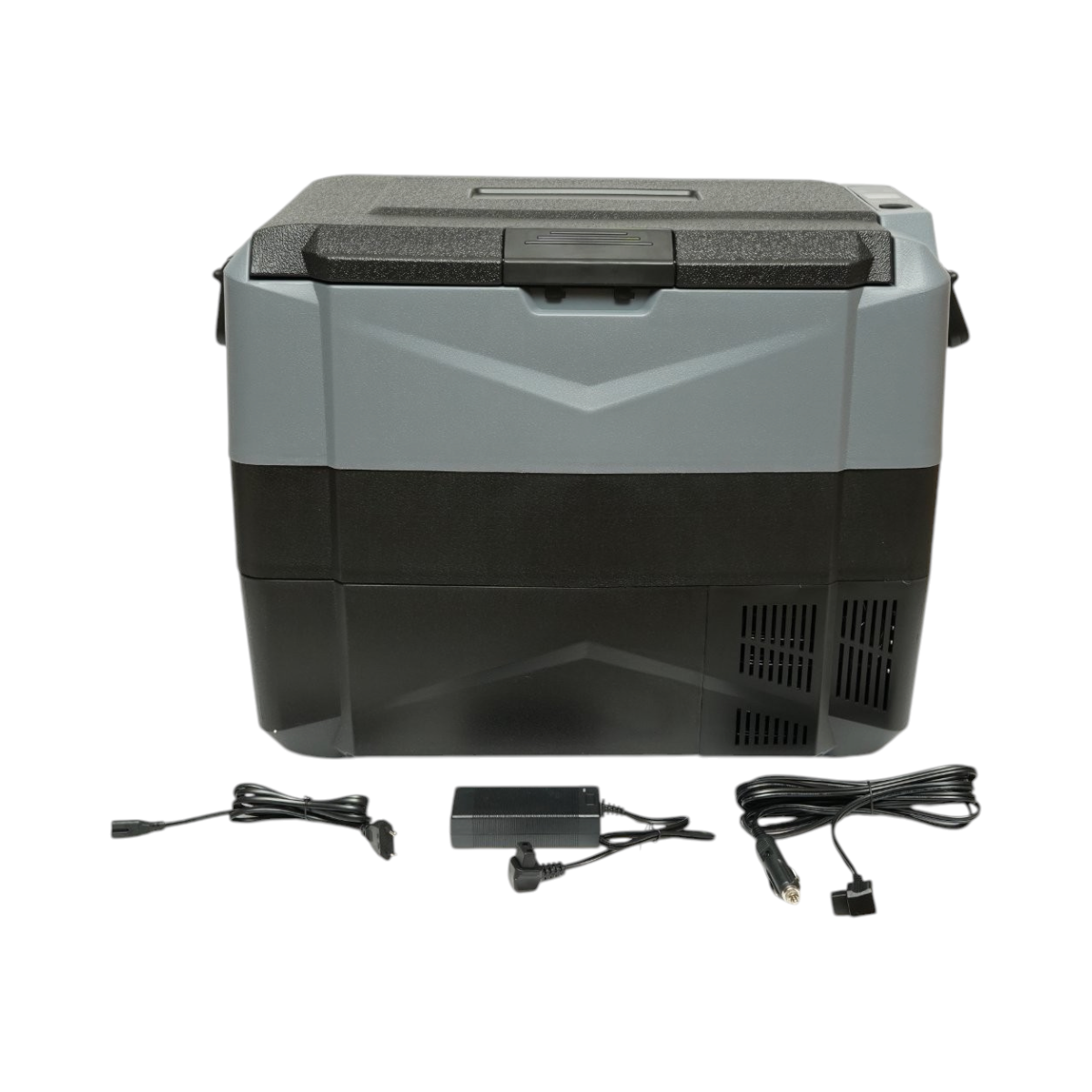 Frigider auto 45L cu compresor 12V-24V-220V, 60W, afisaj LCD, zona dubla de racire, USB 630x390x490mm - imagine 2