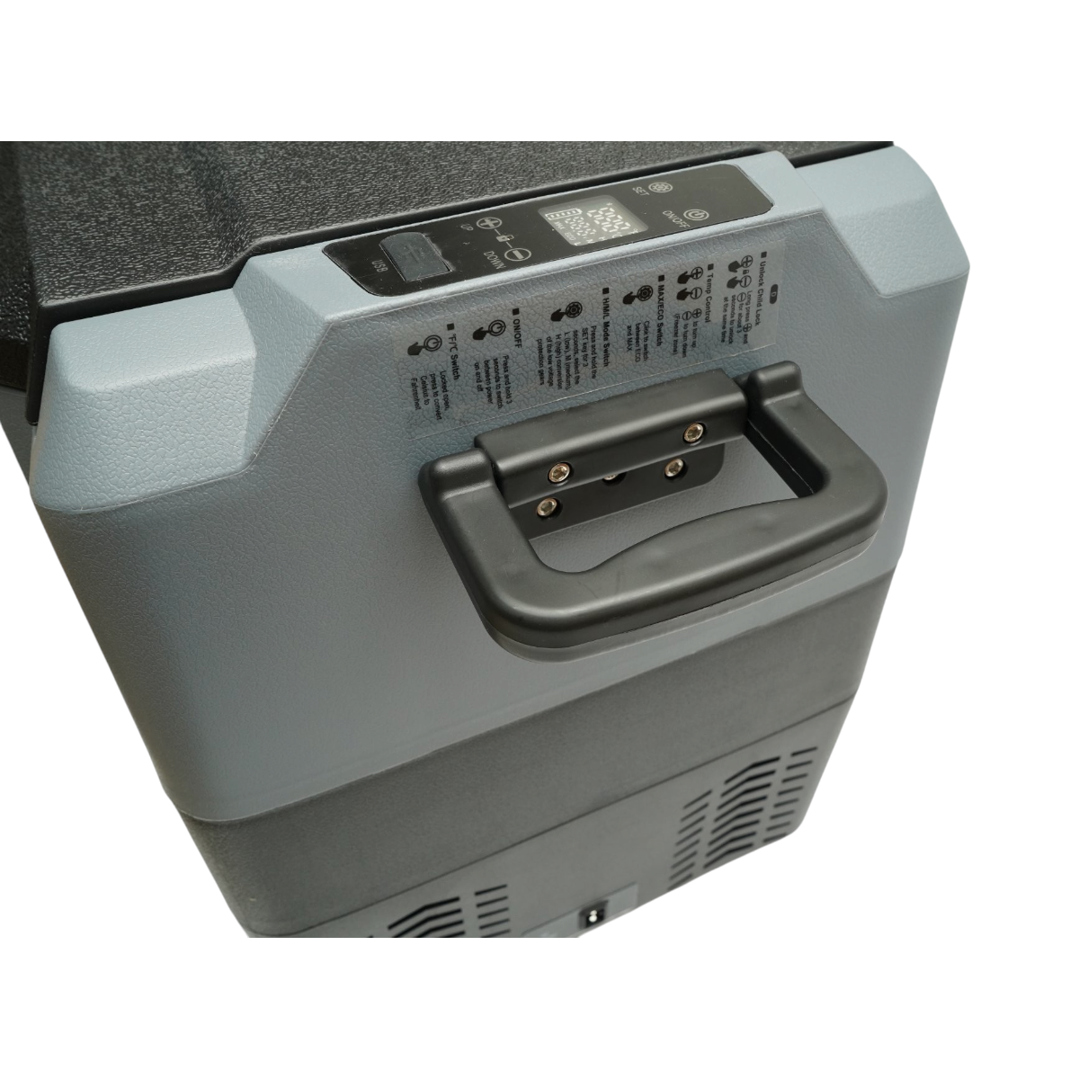 Frigider auto 45L cu compresor 12V-24V-220V, 60W, afisaj LCD, zona dubla de racire, USB 630x390x490mm - imagine 13