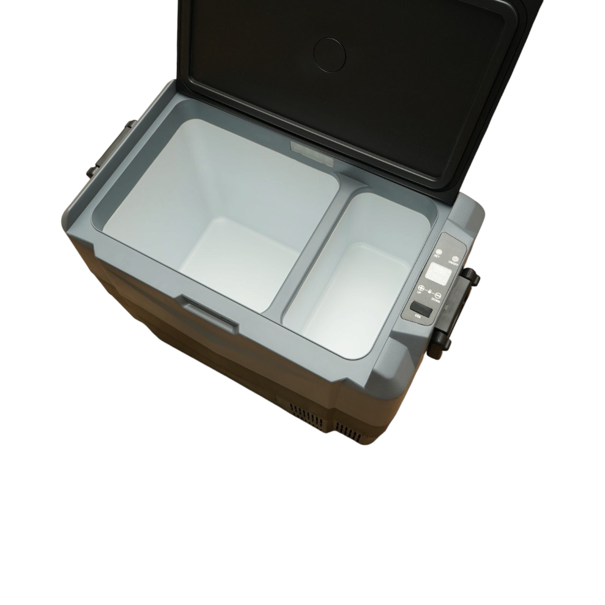 Frigider auto 45L cu compresor 12V-24V-220V, 60W, afisaj LCD, zona dubla de racire, USB 630x390x490mm - imagine 10