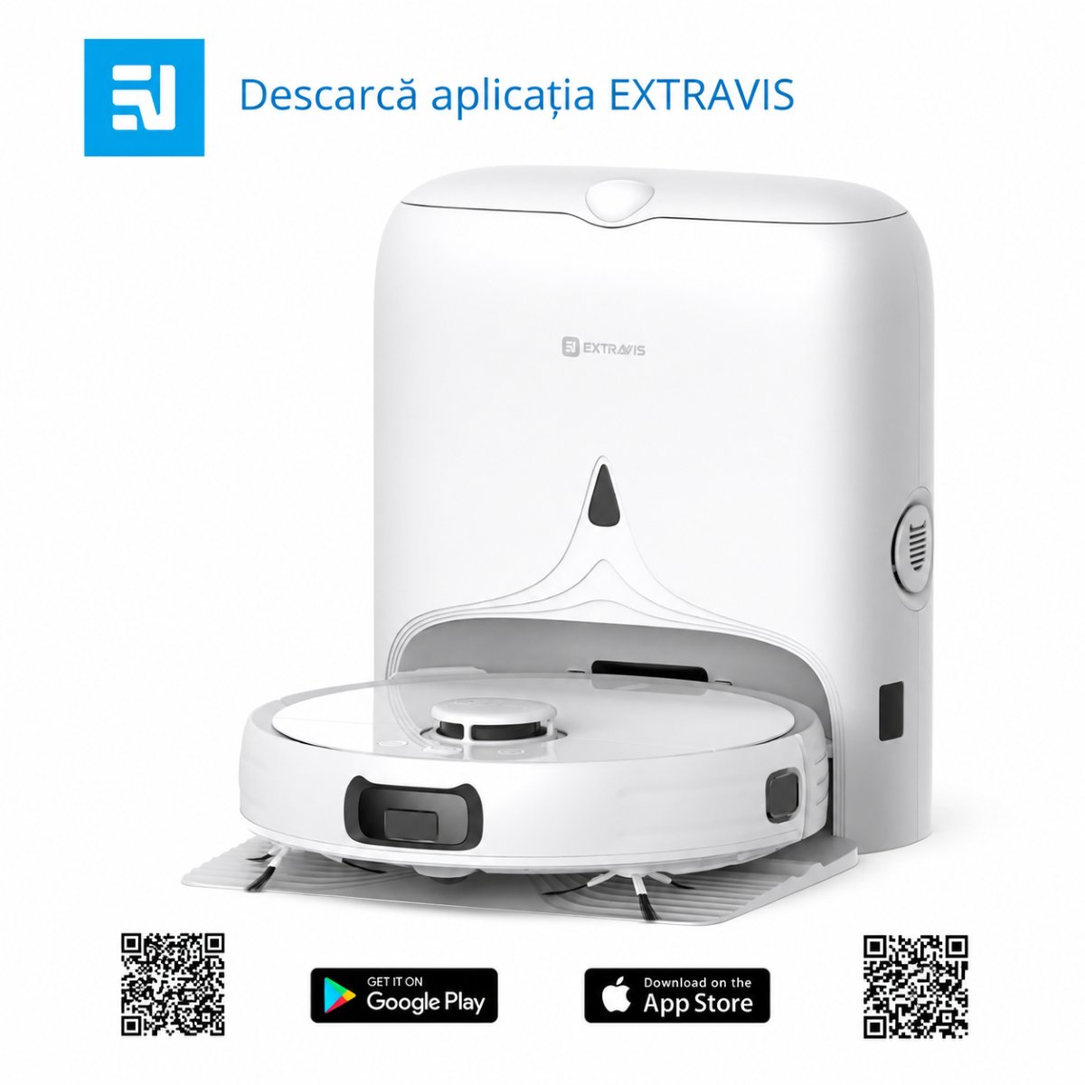 Aspirator robot inteligent cu functie mop 8500Pa, statie auto-golire, navigatie laser LDS, baterie 5200 mAh, perie anti-incurcare, control aplicatie WiFi Extravis - imagine 18