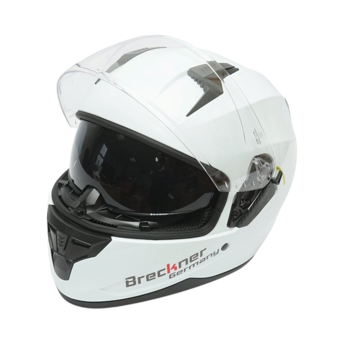 Casca moto integrala alba cu viziera transparenta si ochelari de soare, marimea L Arcane White Breckner Germany - imagine 6