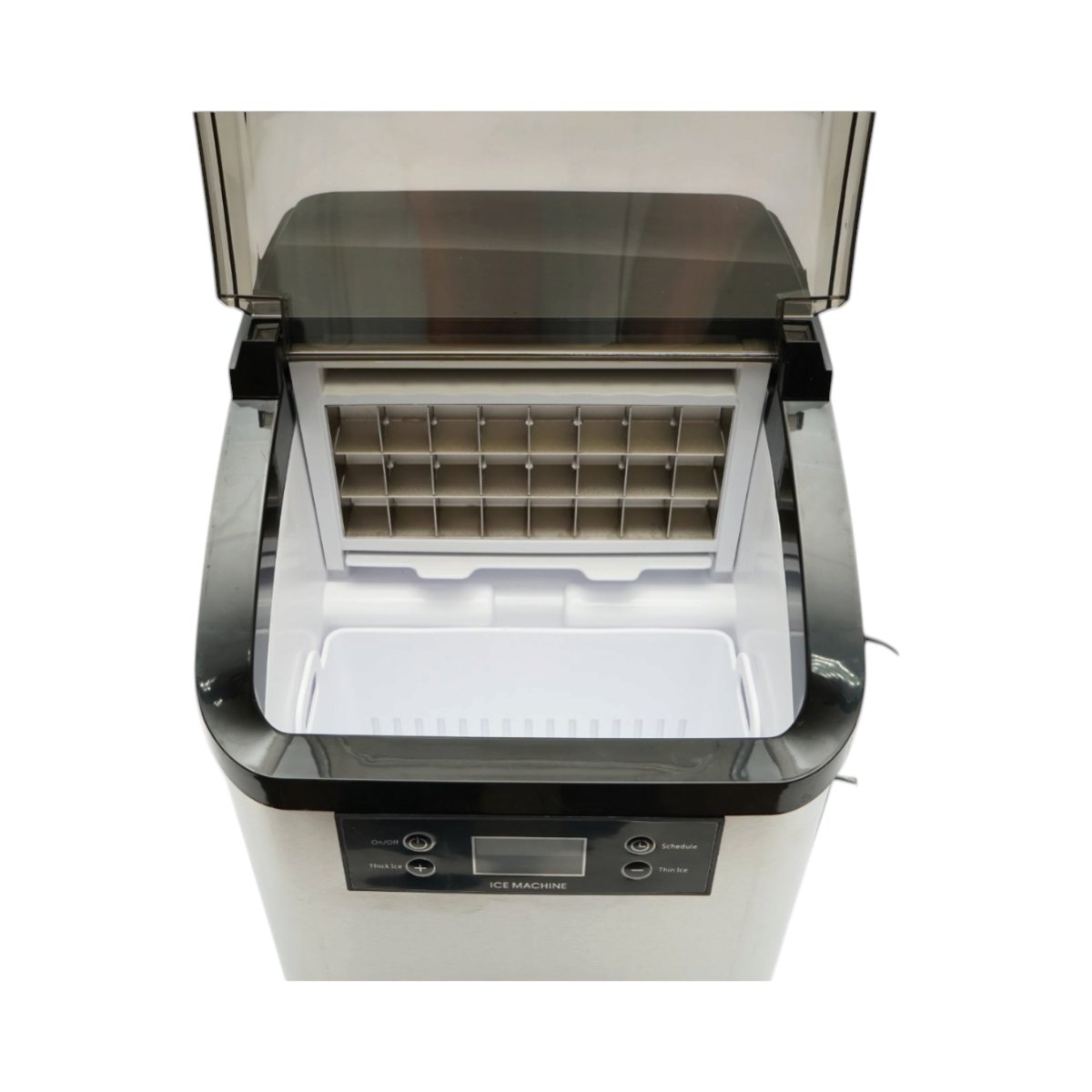 Aparat de facut cuburi de gheata inox 20 kg/24h, rezervor apa 2.5L, cos colectare 1.2kg, autocuratare, afisaj digital - imagine 9