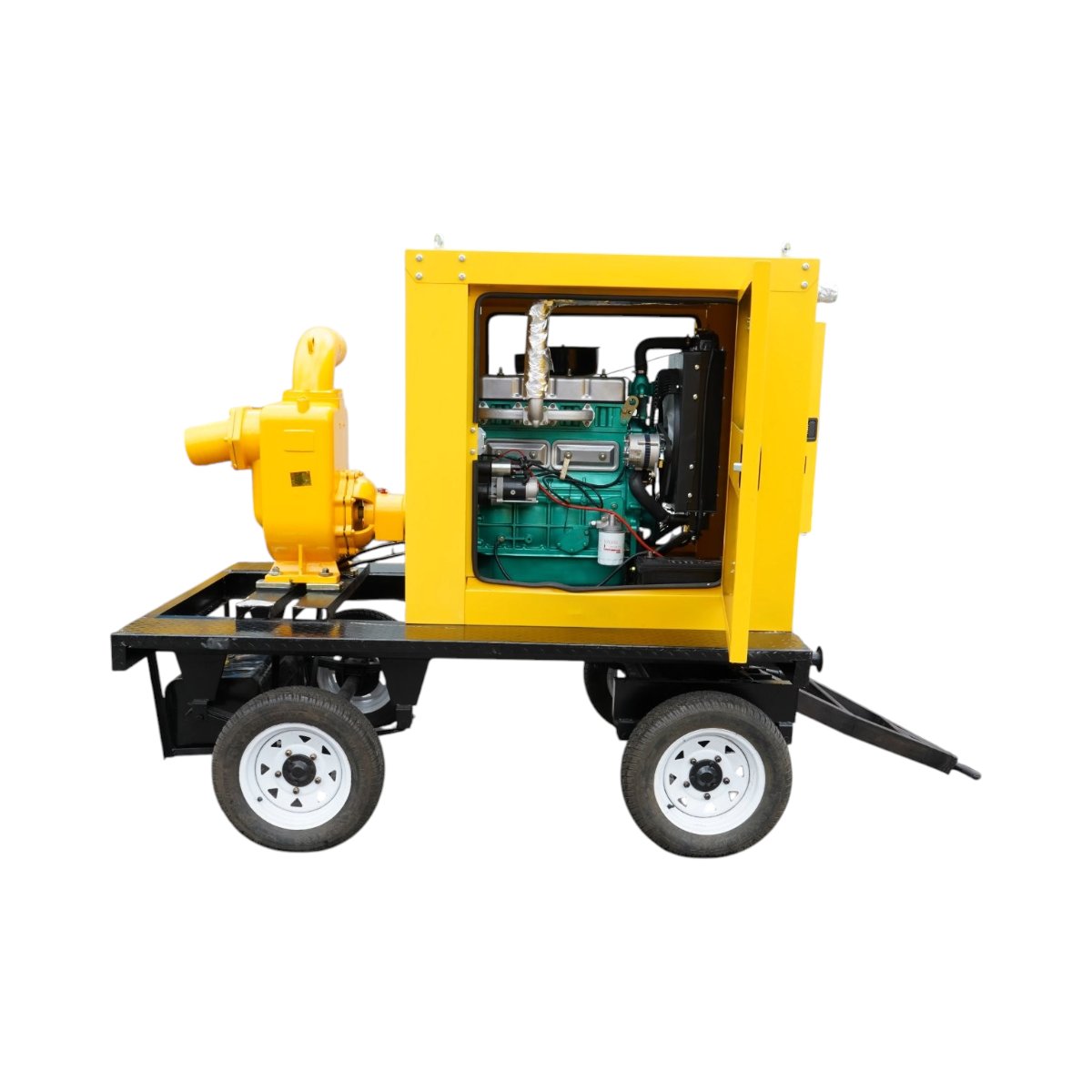 Motopompa agricola diesel pentru ape murdare 39CP, 6 toli autoamorsanta, debit 200 m3/h pe remorca tractabila KONIG TRAKTOREN - imagine 6