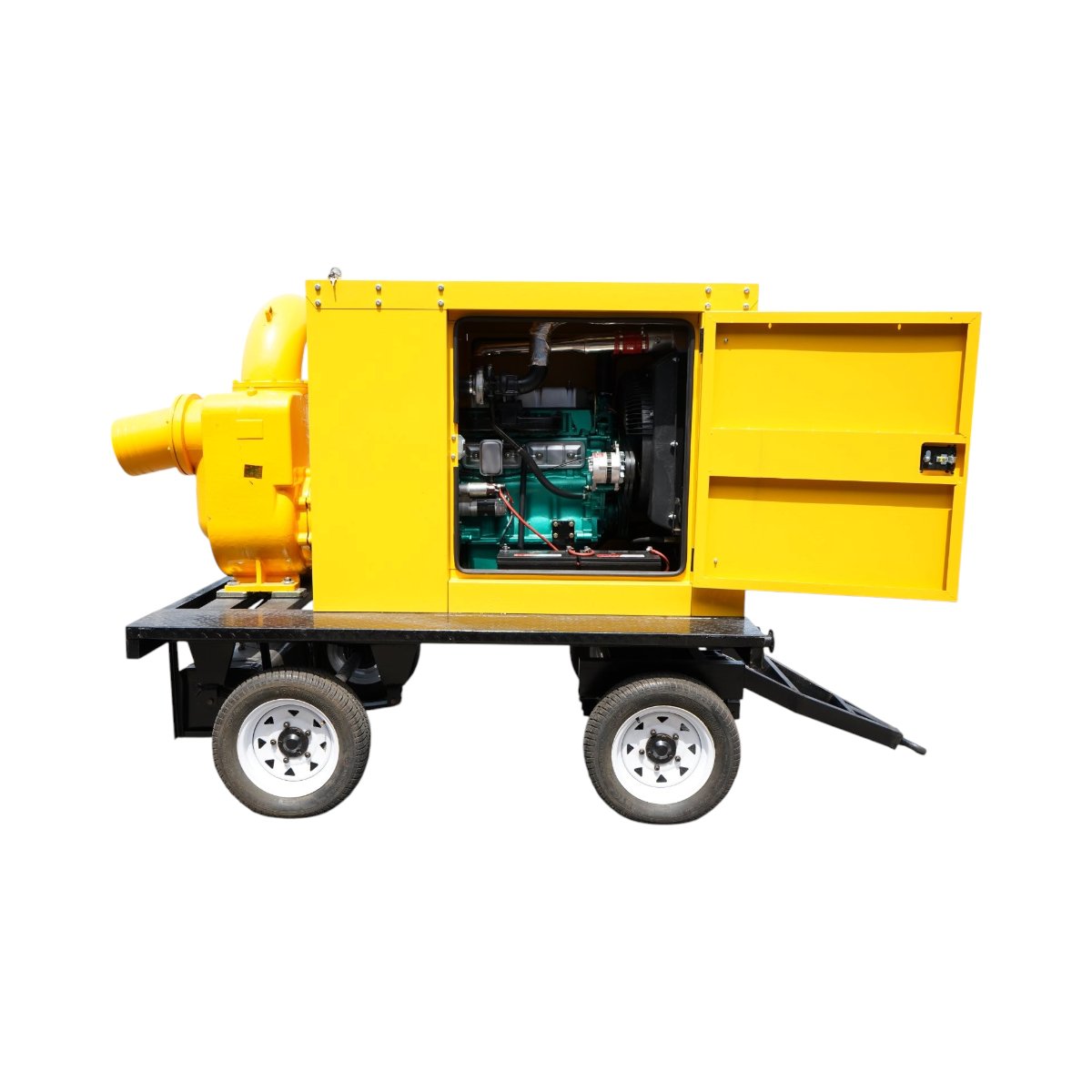 Statie de pompare ape murdare diesel 97CP, 10 toli autoamorsanta, debit 1000 m3/h cu remorca agricola tractabila KONIG TRAKTOREN - imagine 7