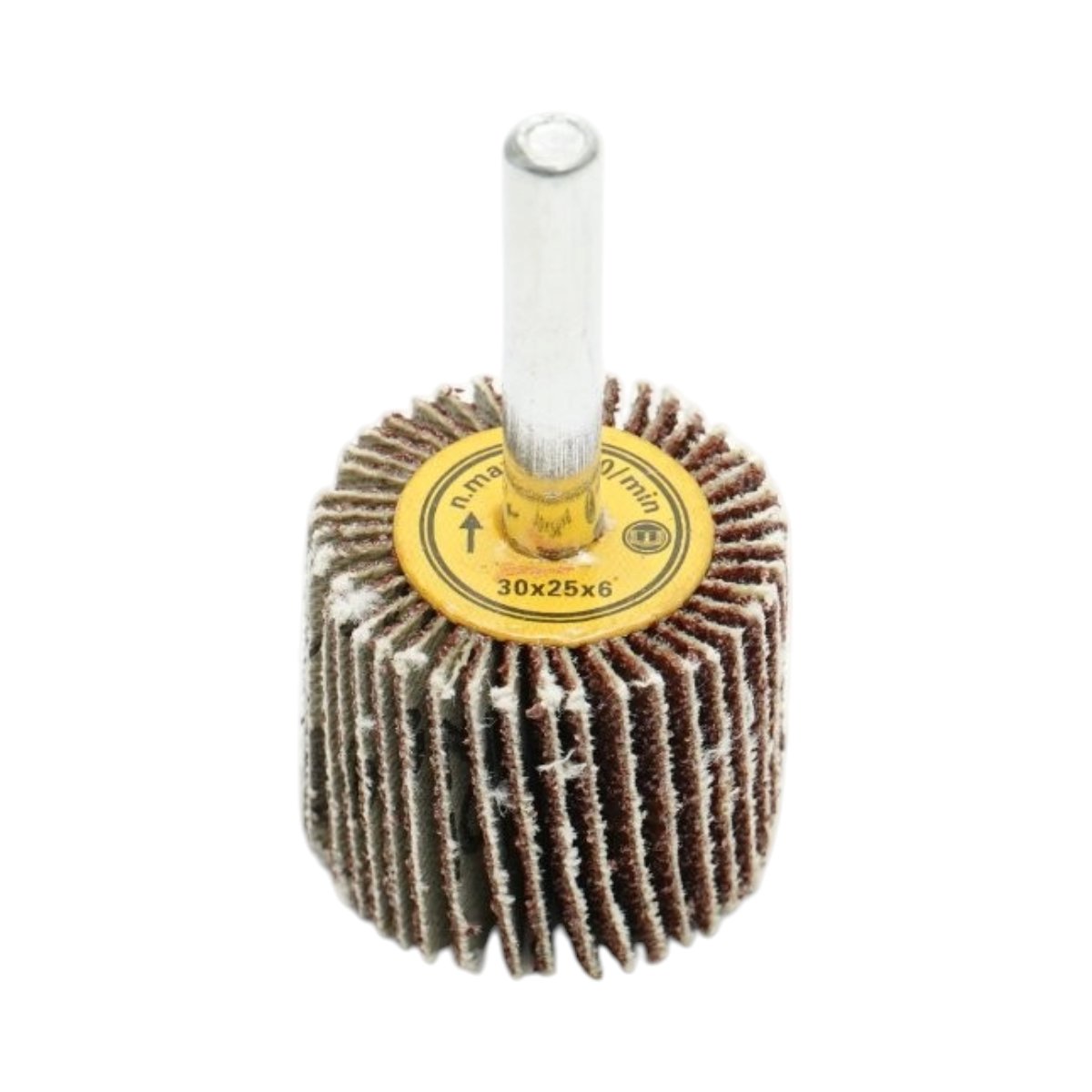 Roata lamelara abraziva P80 cu tija 30x25x6mm - imagine 2