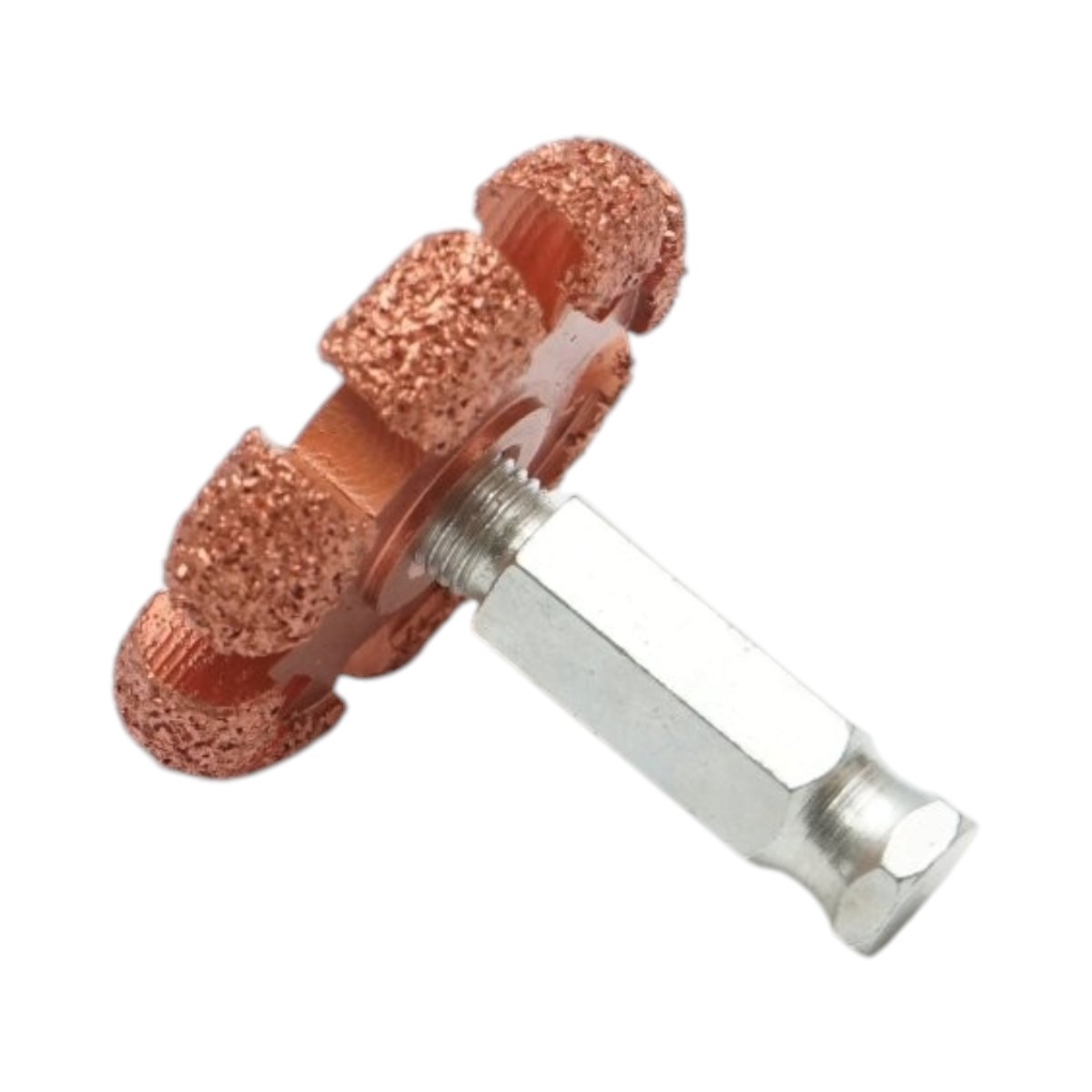 Roata abraziva polizat anvelope 50x10mm, granulatie K36, tija hexagonala 3/8 inch - imagine 3