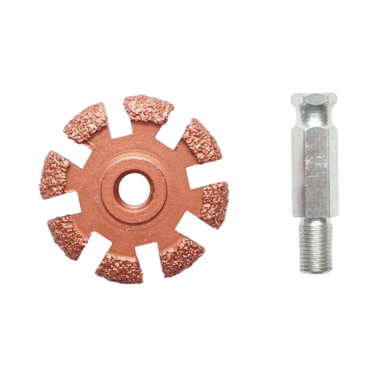 Roata abraziva polizat anvelope 50x10mm, granulatie K36, tija hexagonala 3/8 inch - imagine 2