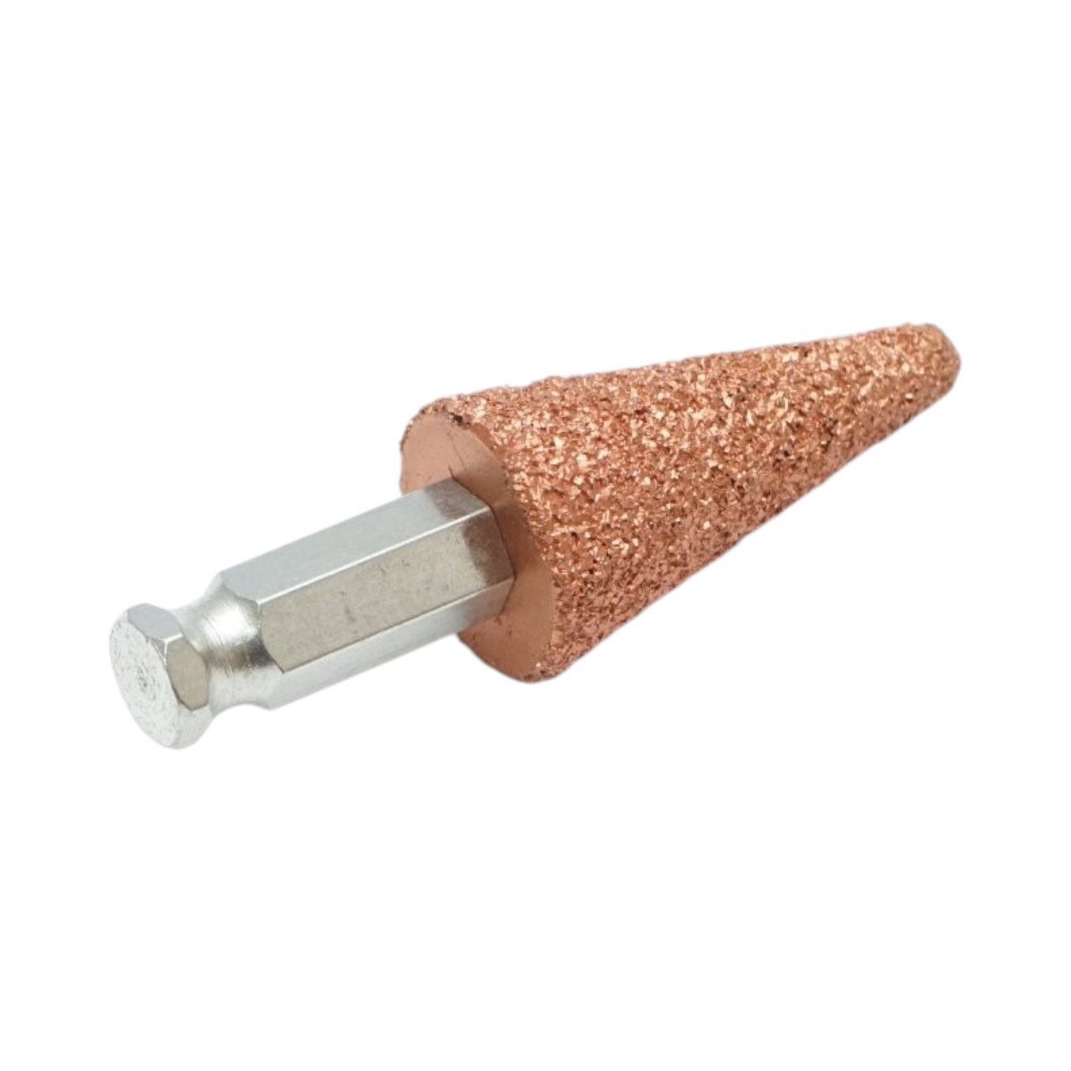 Piatra polizat anvelope abraziva conica 25x50mm, granulatie K36, tija hexagonala 3/8 inch - imagine 5