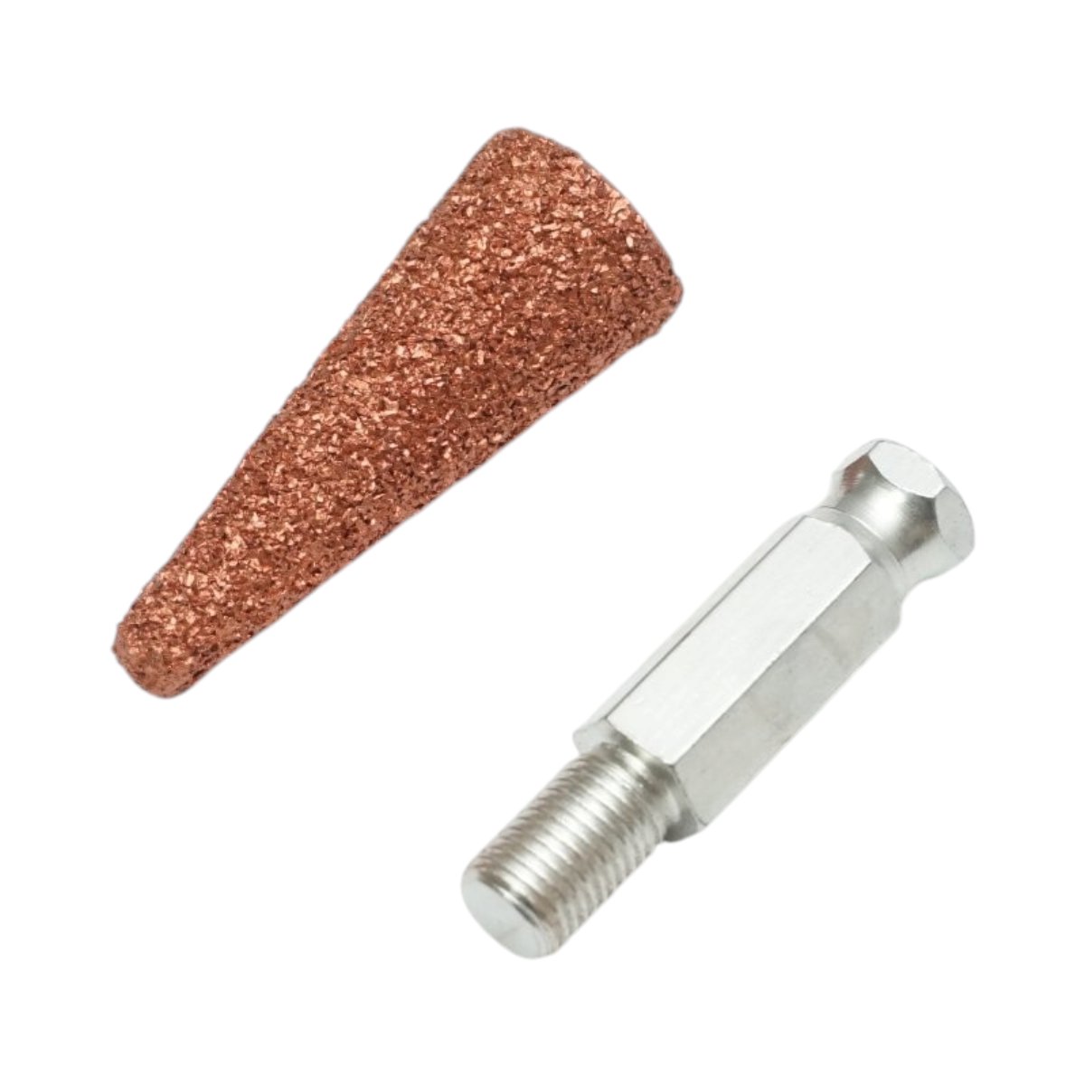 Piatra polizat anvelope abraziva conica 19x50mm, granulatie K36, tija hexagonala 3/8 inch - imagine 2