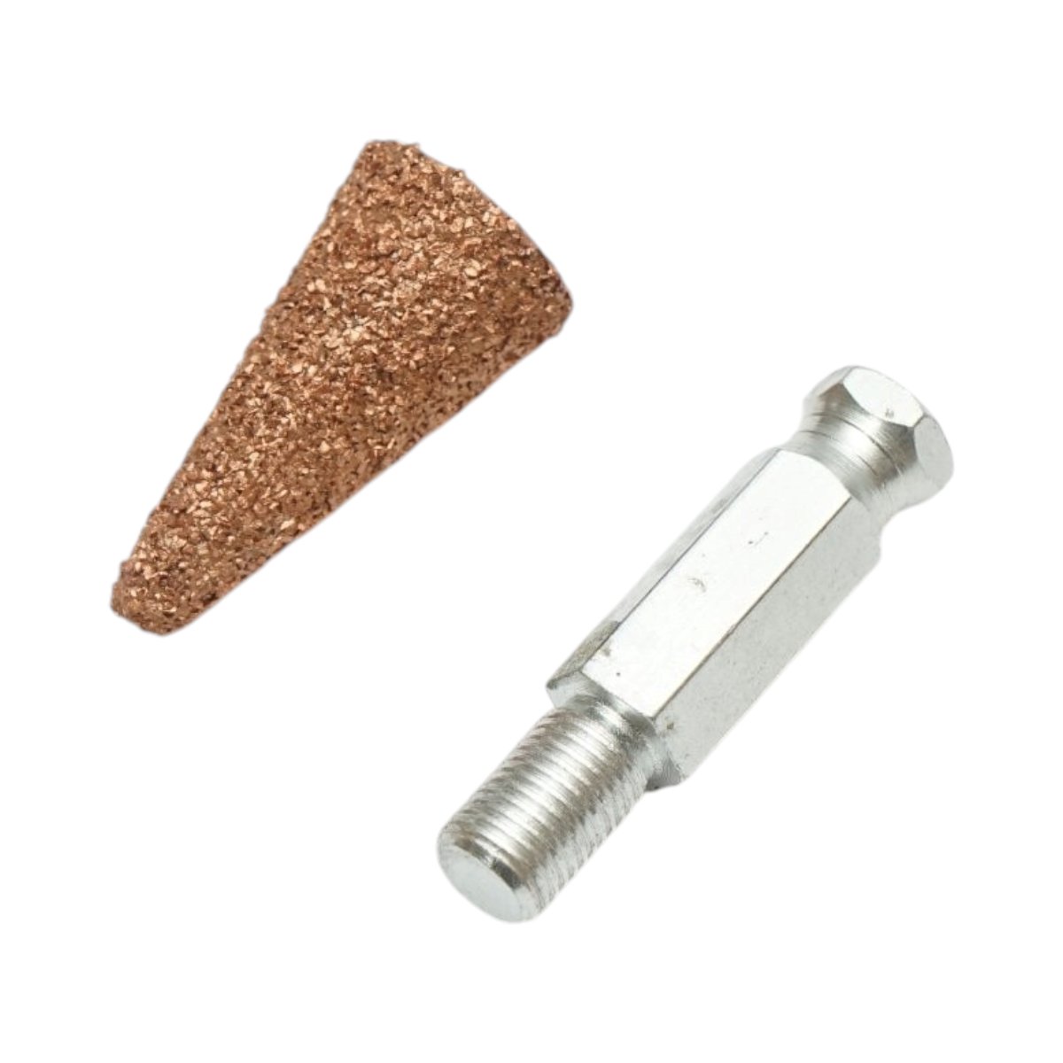 Piatra polizat anvelope abraziva conica 19x40mm, granulatie K36, tija hexagonala 3/8 inch - imagine 2