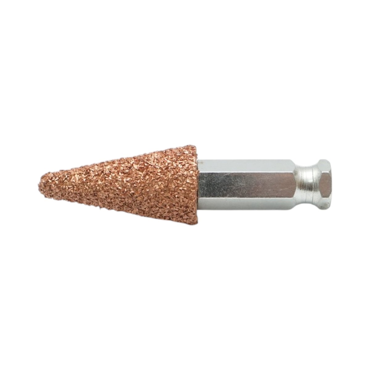 Piatra polizat anvelope abraziva conica 19x40mm, granulatie K36, tija hexagonala 3/8 inch - imagine 3