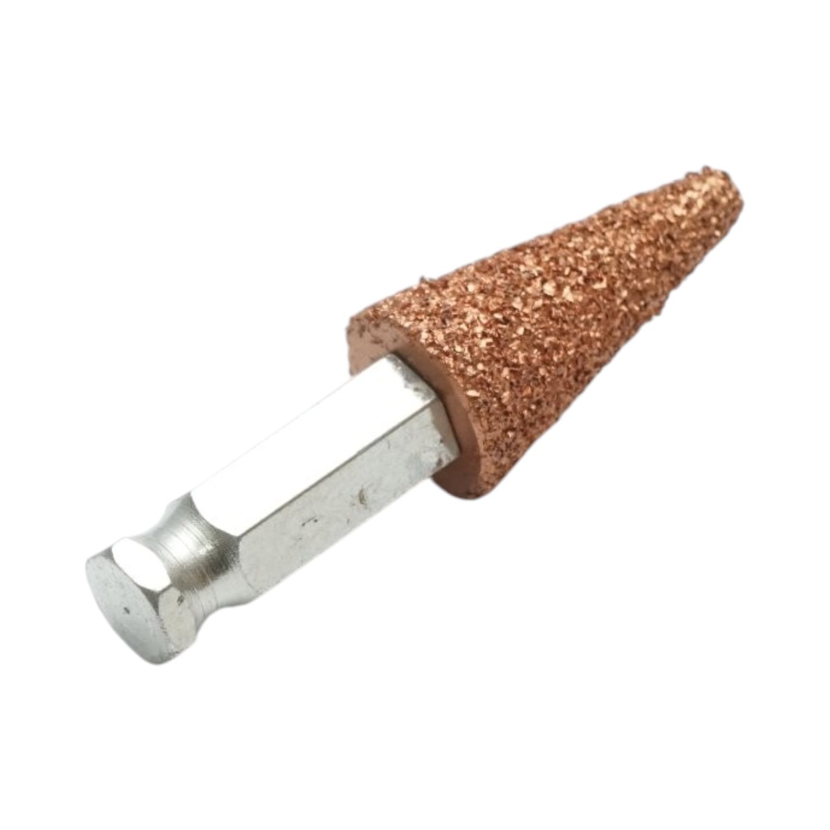 Piatra polizat anvelope abraziva conica 19x40mm, granulatie K36, tija hexagonala 3/8 inch - imagine 5