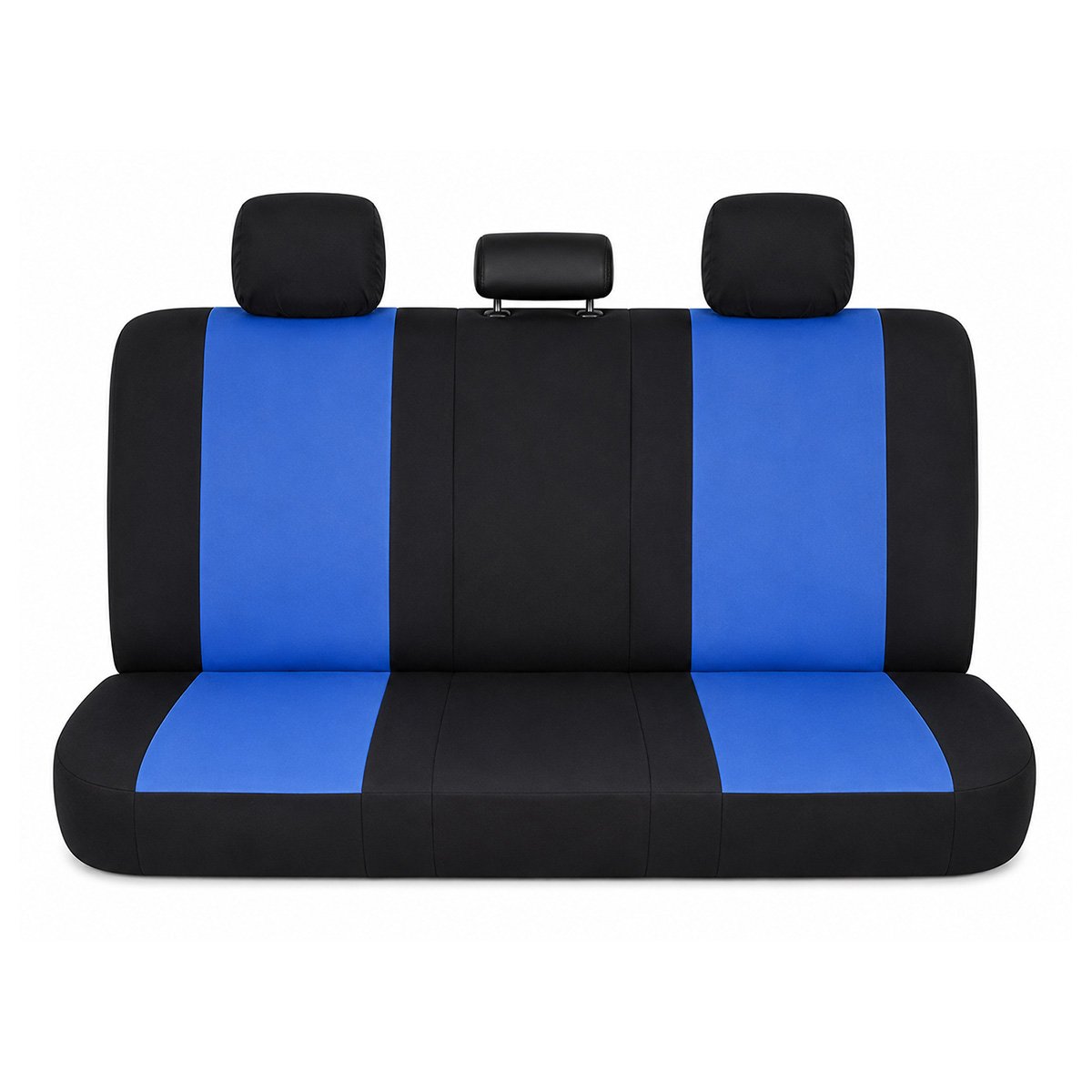 Set huse scaune auto universale albastru-negru, material textil 8 piese - imagine 3