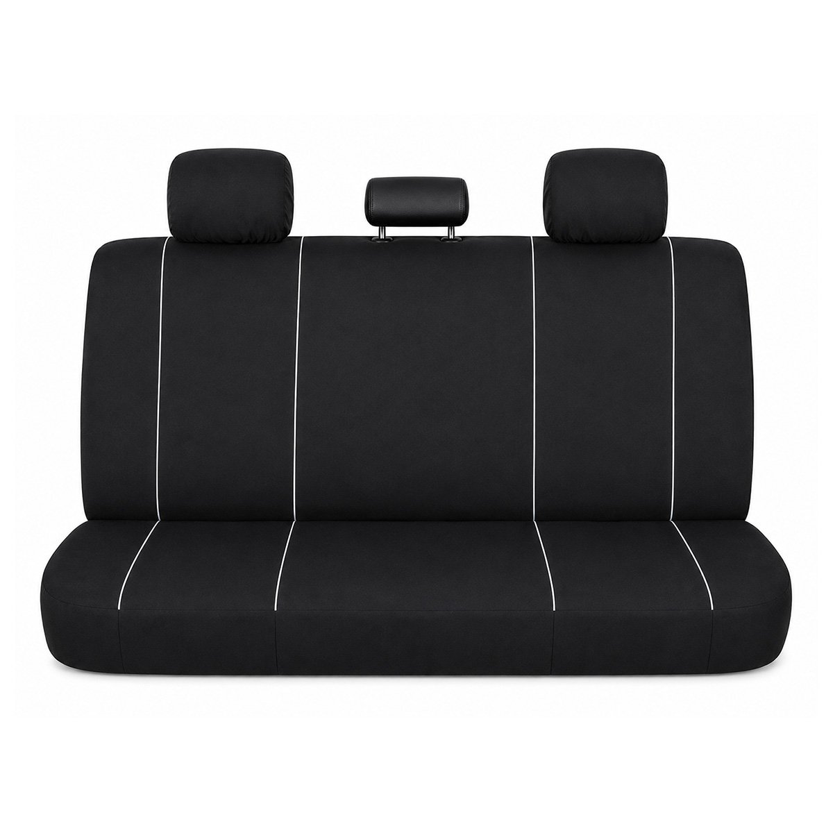 Set huse scaune auto universale negru-alb, material textil 8 piese - imagine 3