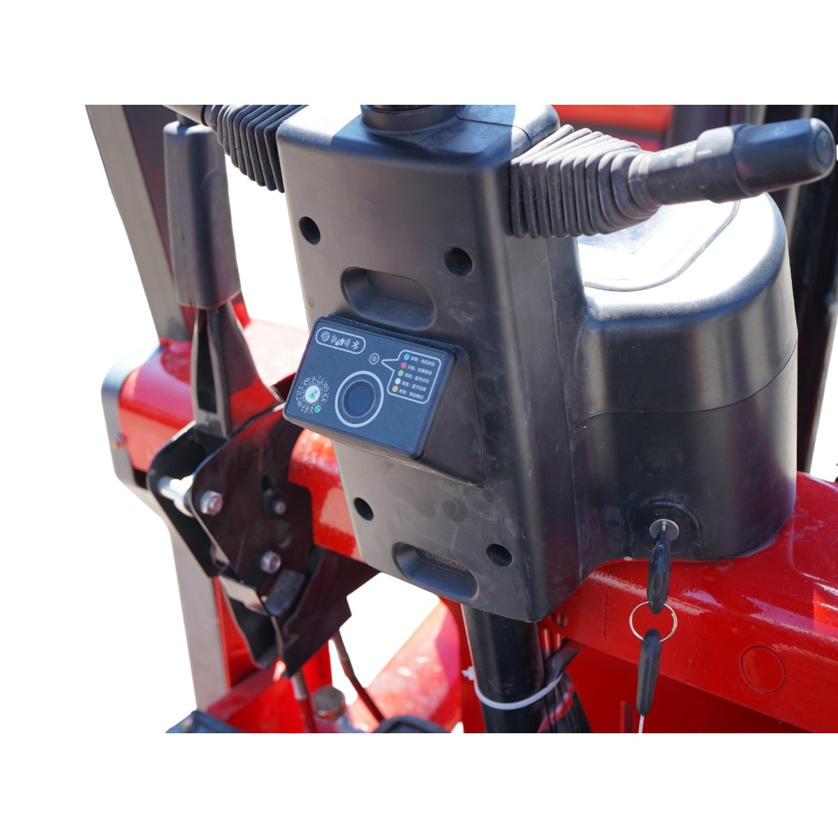 Stivuitor electric 3T duplex 3m cu translatie laterala, baterie Li-ion 60V/100Ah, pornire cu amprenta - imagine 13
