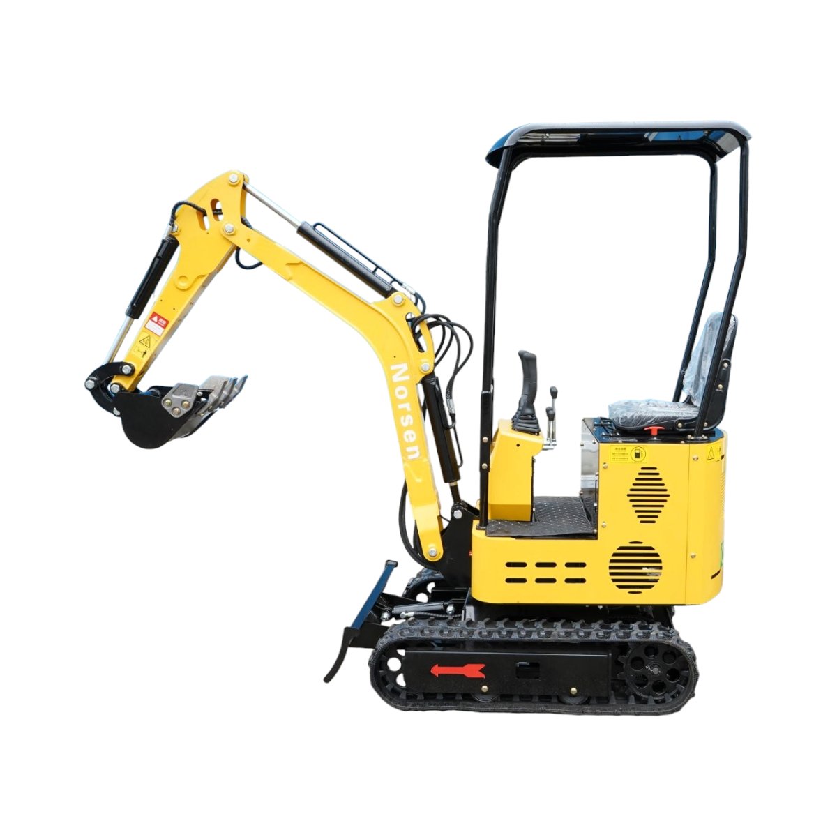 Mini excavator 1T pe senile cu semicabina, motor diesel 10CP, 499cc, adancime sapare 1600mm, 2 cupe incluse 390/960mm - imagine 3