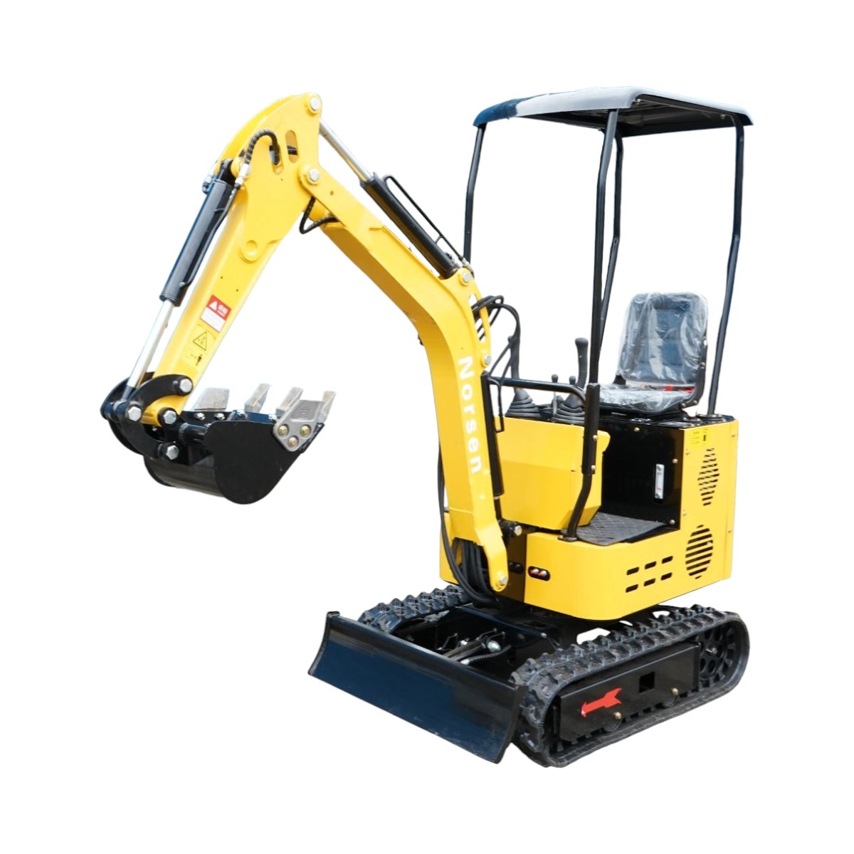 Mini excavator 1T pe senile cu semicabina, motor diesel 10CP, 499cc, adancime sapare 1600mm, 2 cupe incluse 390/960mm - imagine 2