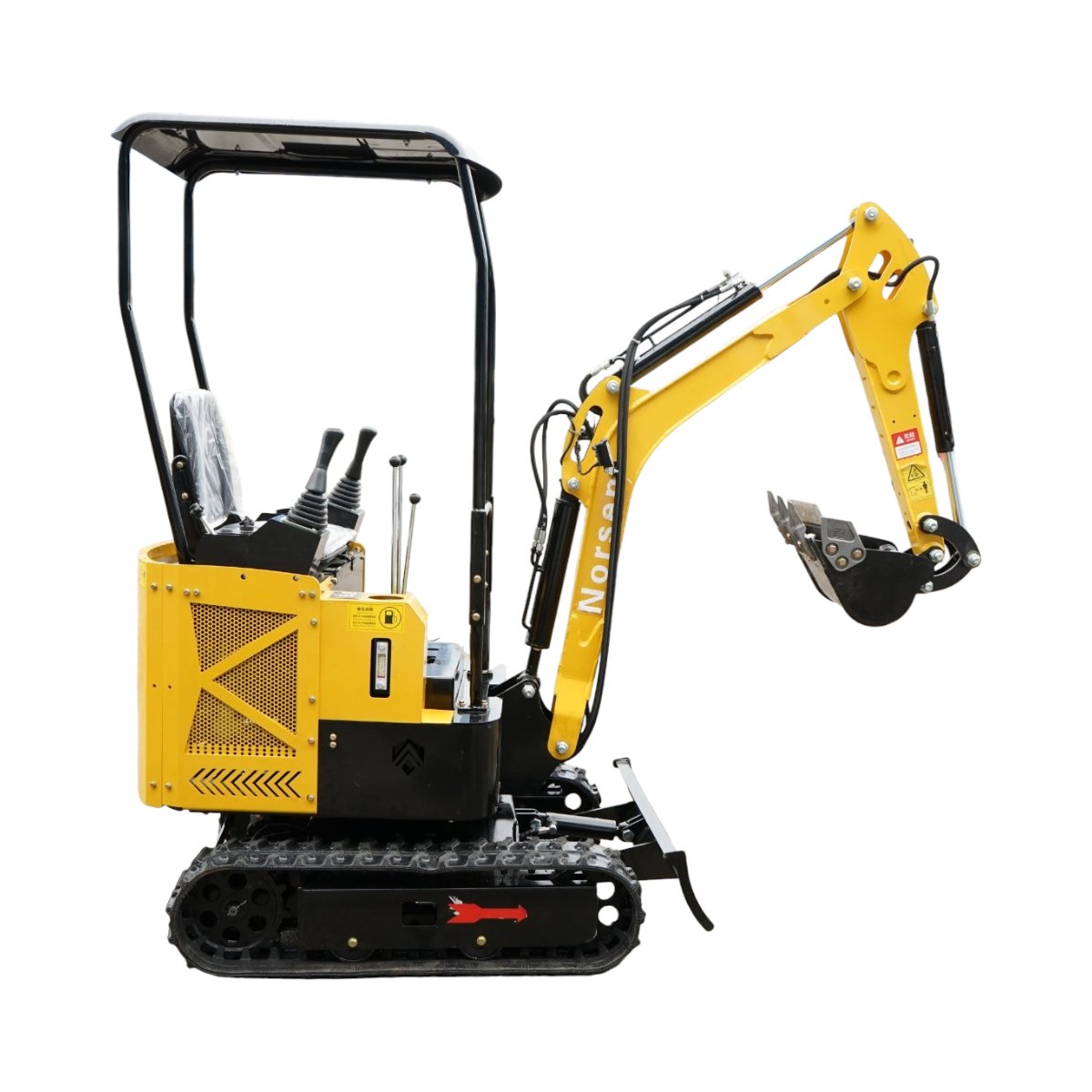 Mini excavator 1.2T pe senile cu semicabina, motor diesel 10CP, 499cc, adancime sapare 1750mm, 3 cupe incluse 270/390/560mm - imagine 5