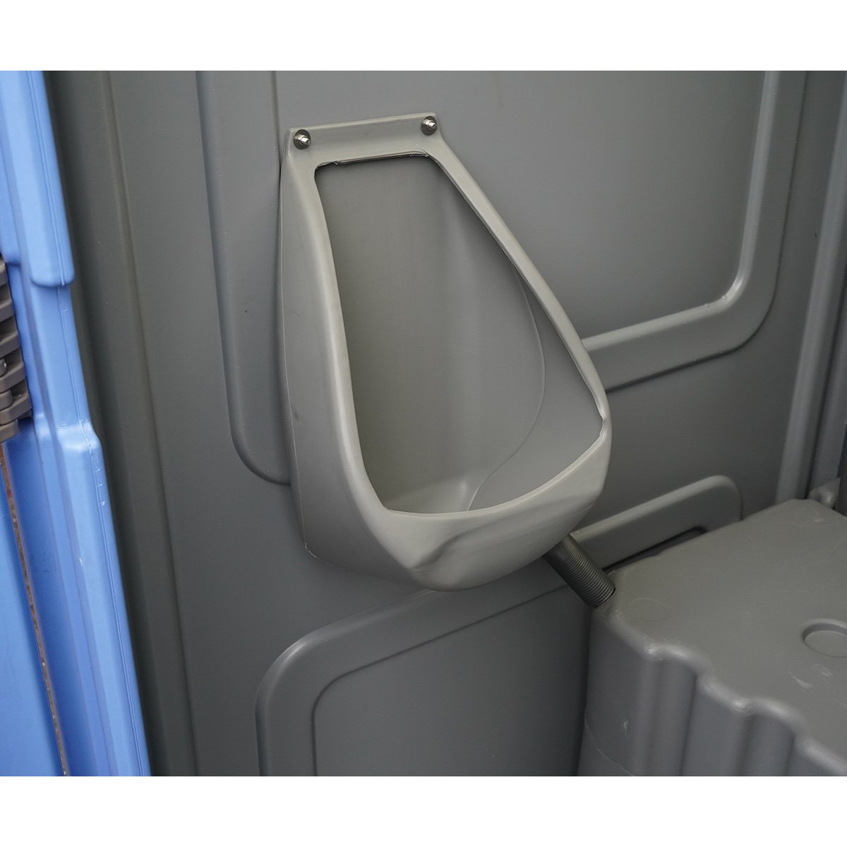 Toaleta ecologica vidanjabila 350L HDPE cu lavoar, pisoar, oglinda, suport hartie si cuier 1150x1150x2250mm - imagine 11