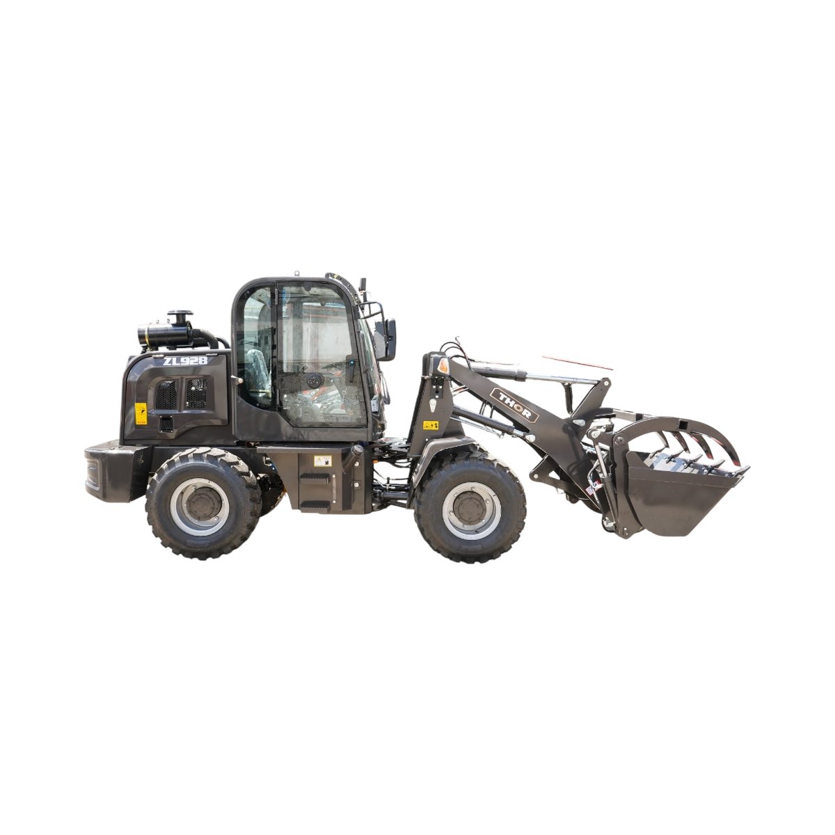 Incarcator frontal articulat WOLA 1T, 4x4, motor diesel 57CP, cupa cu gheara 0.8 m³ THOR - imagine 4