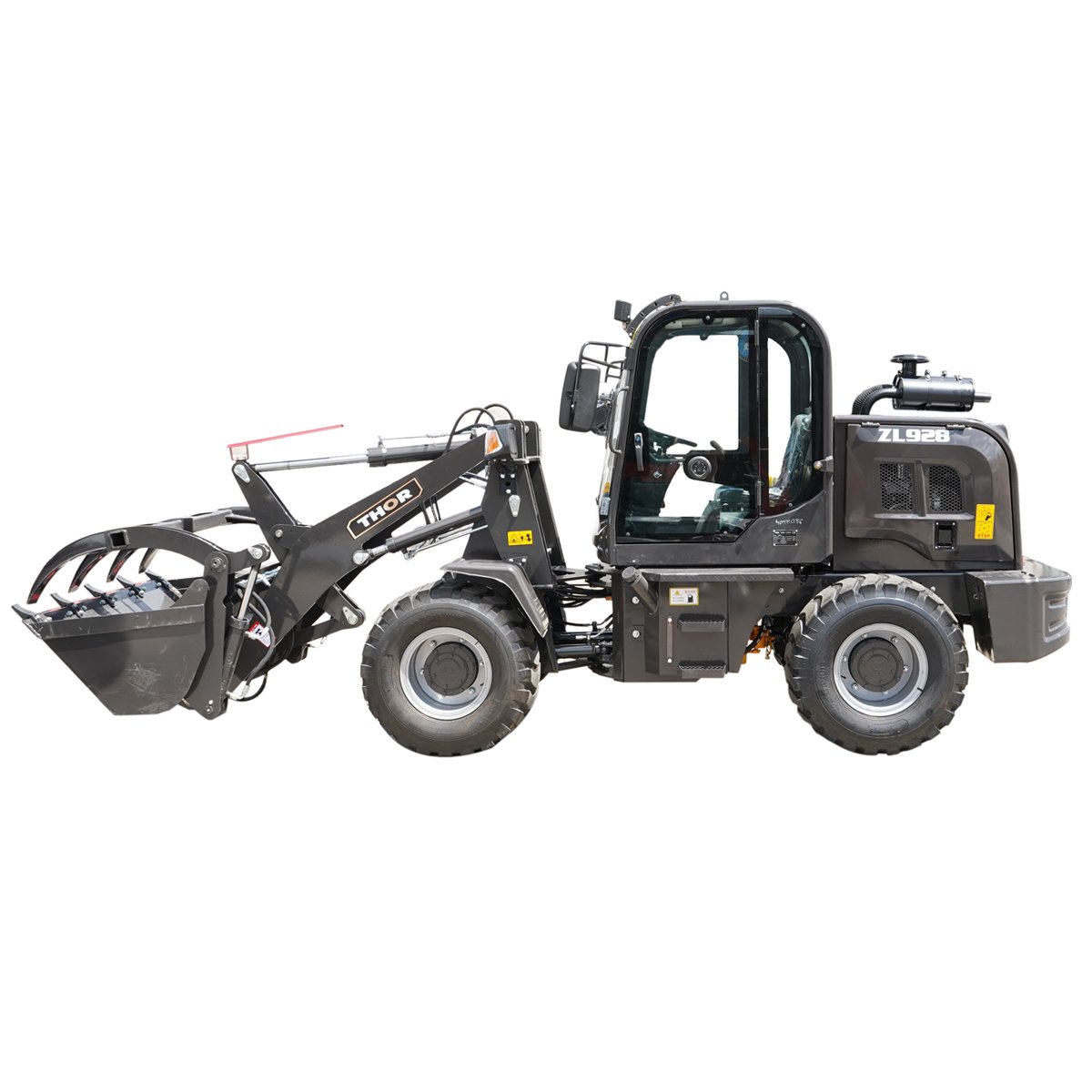 Incarcator frontal articulat WOLA 1T, 4x4, motor diesel 57CP, cupa cu gheara 0.8 m³ THOR - imagine 2