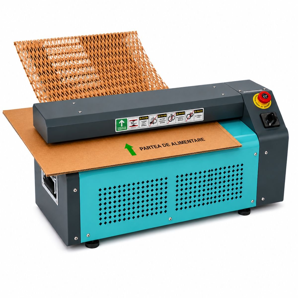 Tocator carton profesional 550mm, 400W, 220V, viteza 5m/min, grosime maxima 10mm Breckner Germany