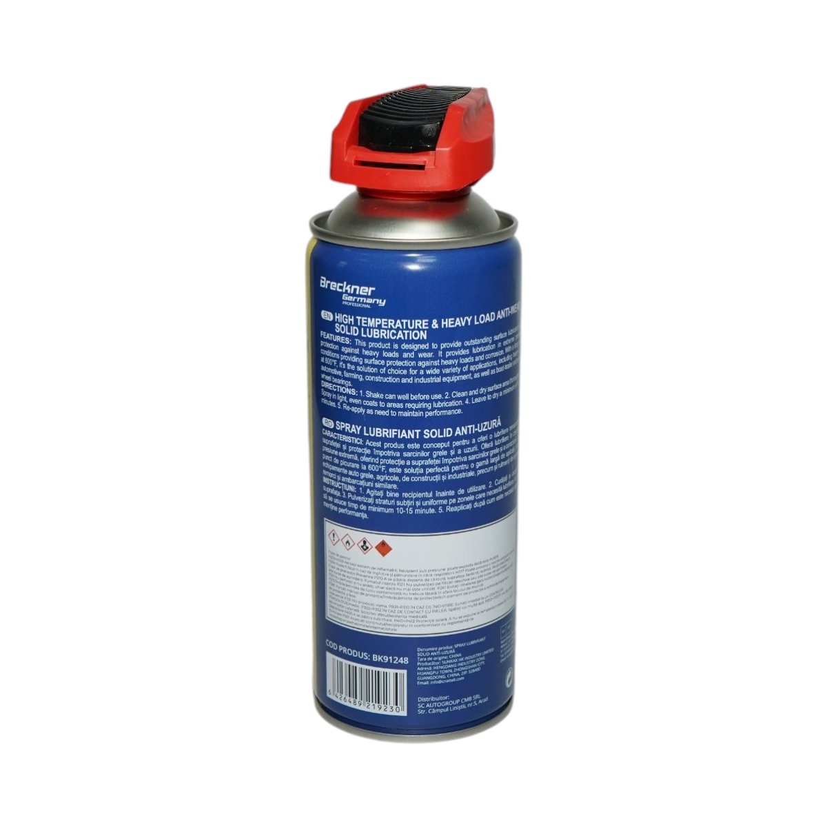 Spray lubrifiant solid antiuzura pentru sarcini grele si temperaturi inalte 450ml Breckner Germany - imagine 4