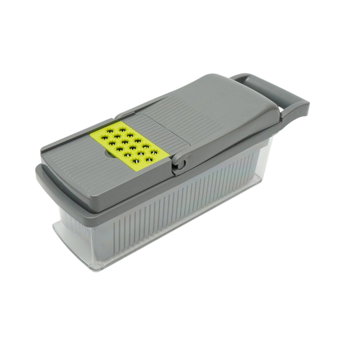 Tocator de legume multifunctional 12 in 1 manual, 8 lame inox interschimbabile, taietor legume, feliator, razatoare, decojitor, separator oua, recipient colectare - imagine 7