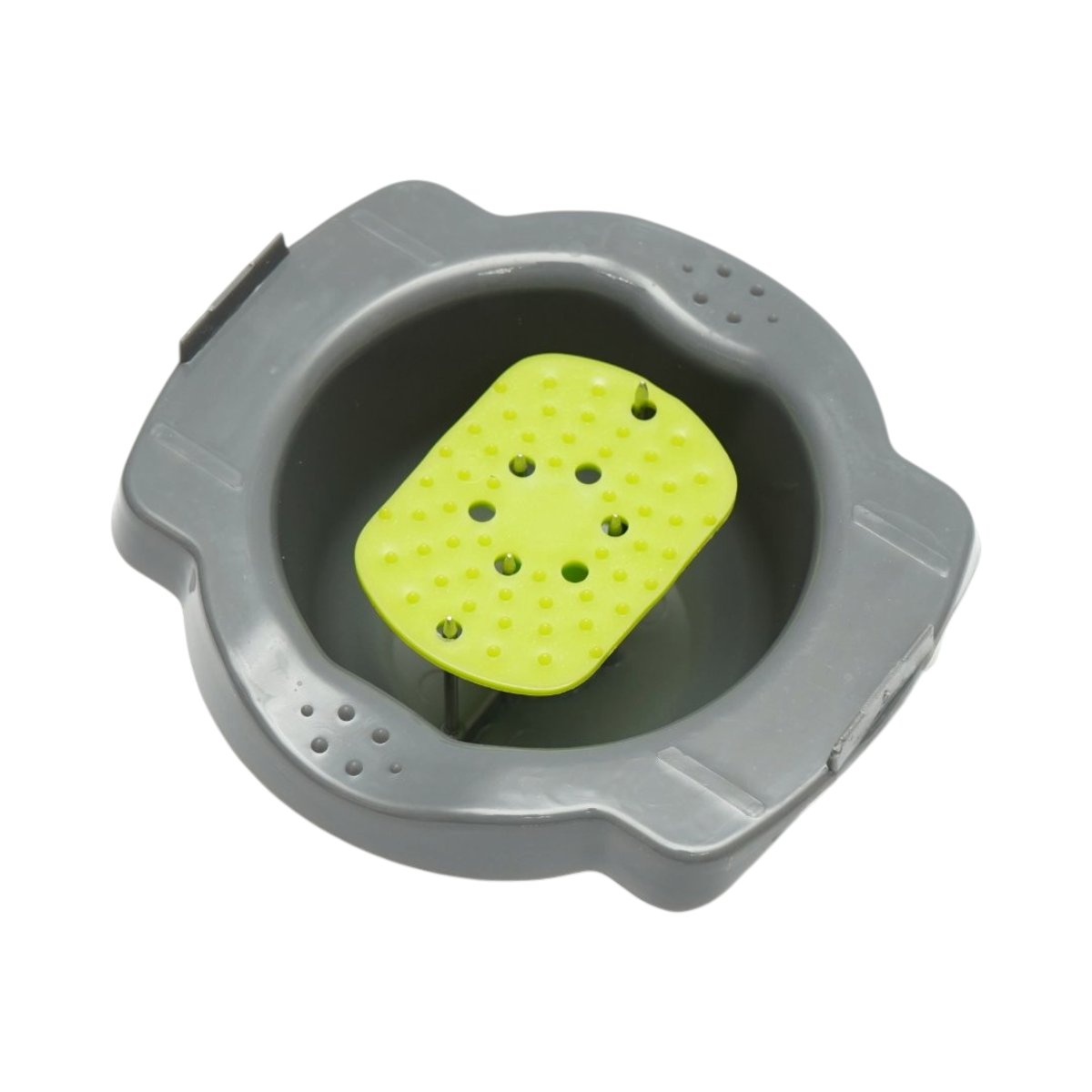 Tocator de legume multifunctional 12 in 1 manual, 8 lame inox interschimbabile, taietor legume, feliator, razatoare, decojitor, separator oua, recipient colectare - imagine 16