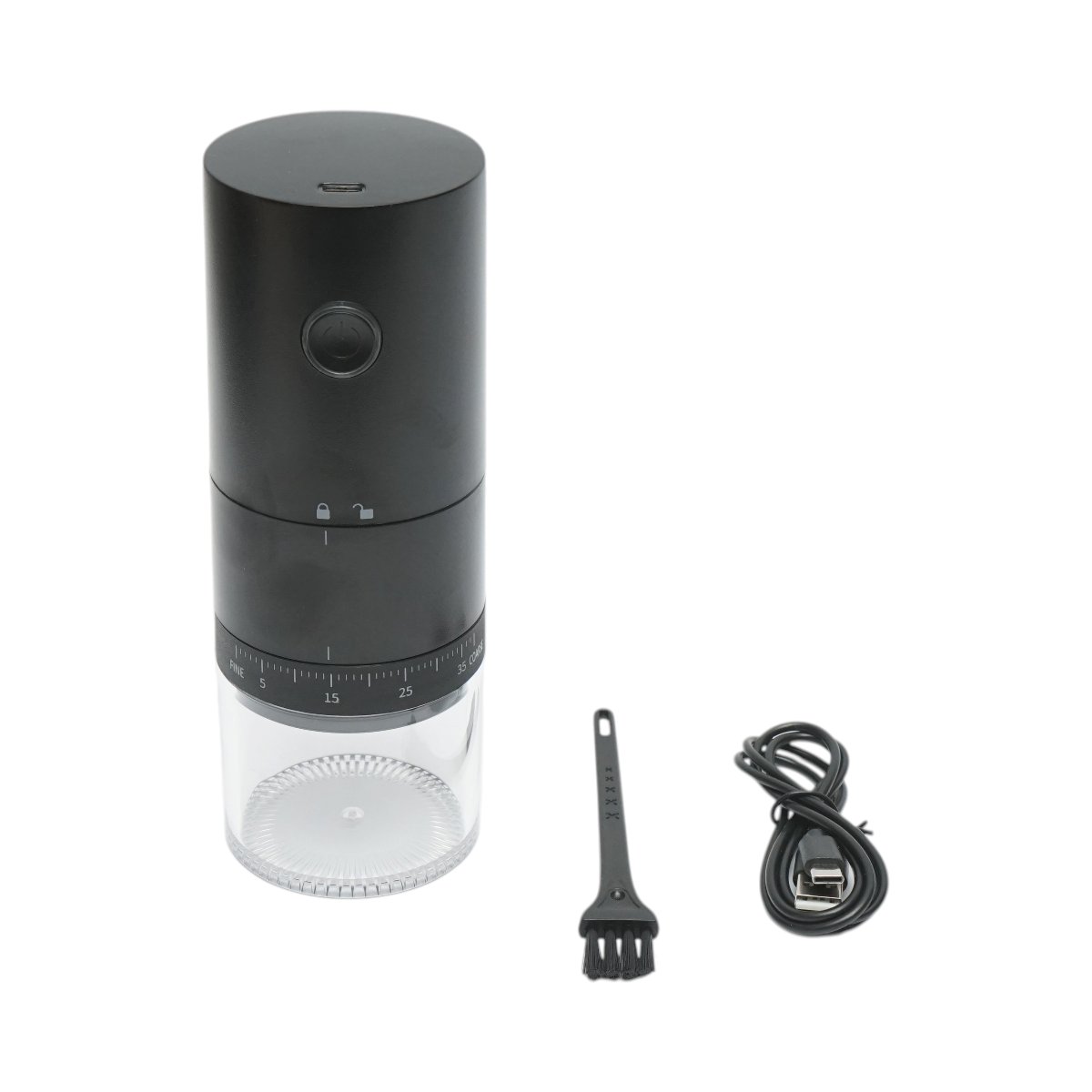 Rasnita electrica de cafea portabila cu acumulator 2000mAh, 30W, reglaj macinare 38 trepte, capacitate 25g/120ml, reincarcabila USB Type-C - imagine 2
