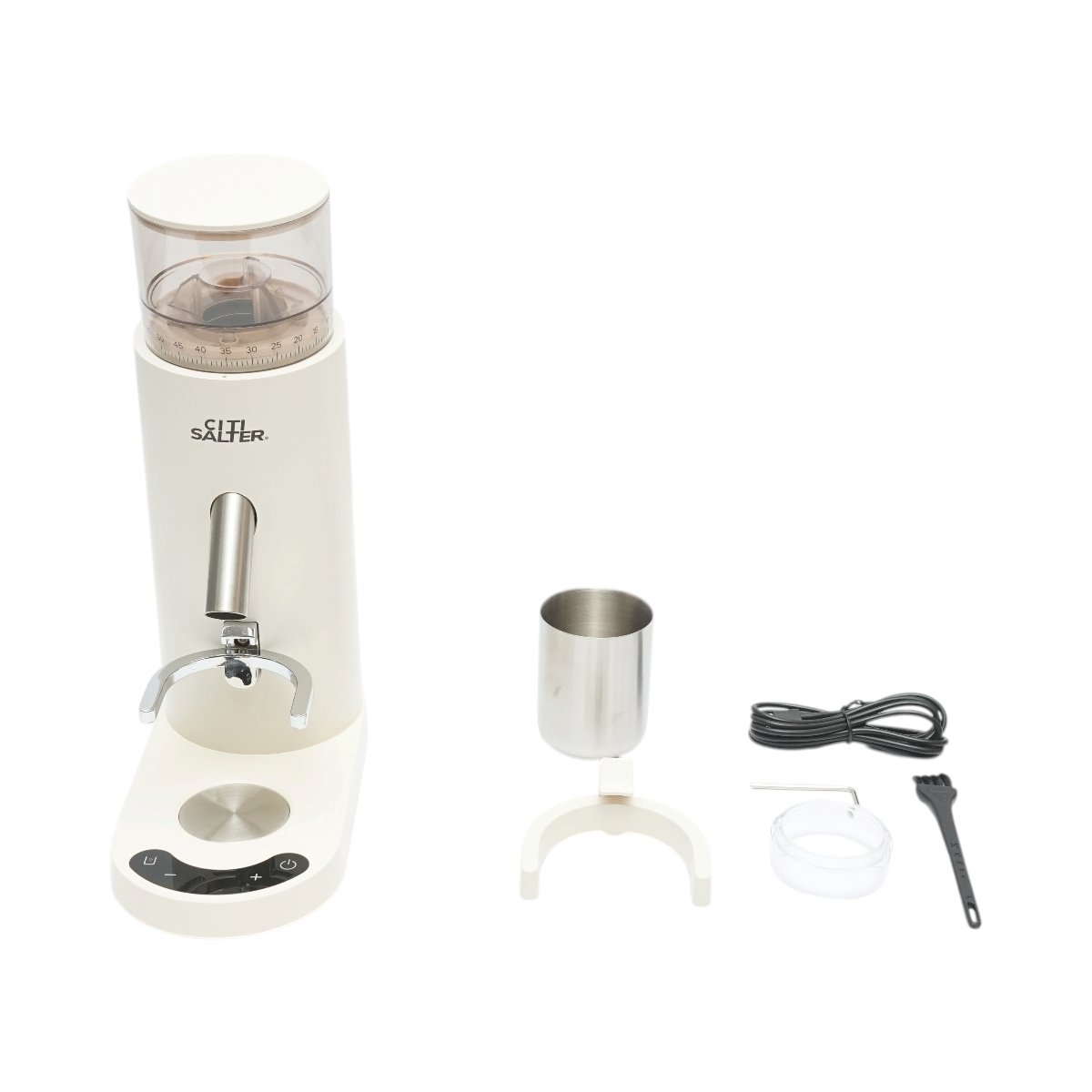 Rasnita electrica de cafea portabila cu acumulator 2600mAh, 110W, reglaj macinare 60 trepte, bavuri conice 41mm, afisaj digital touch, reincarcabila USB Type-C - imagine 2