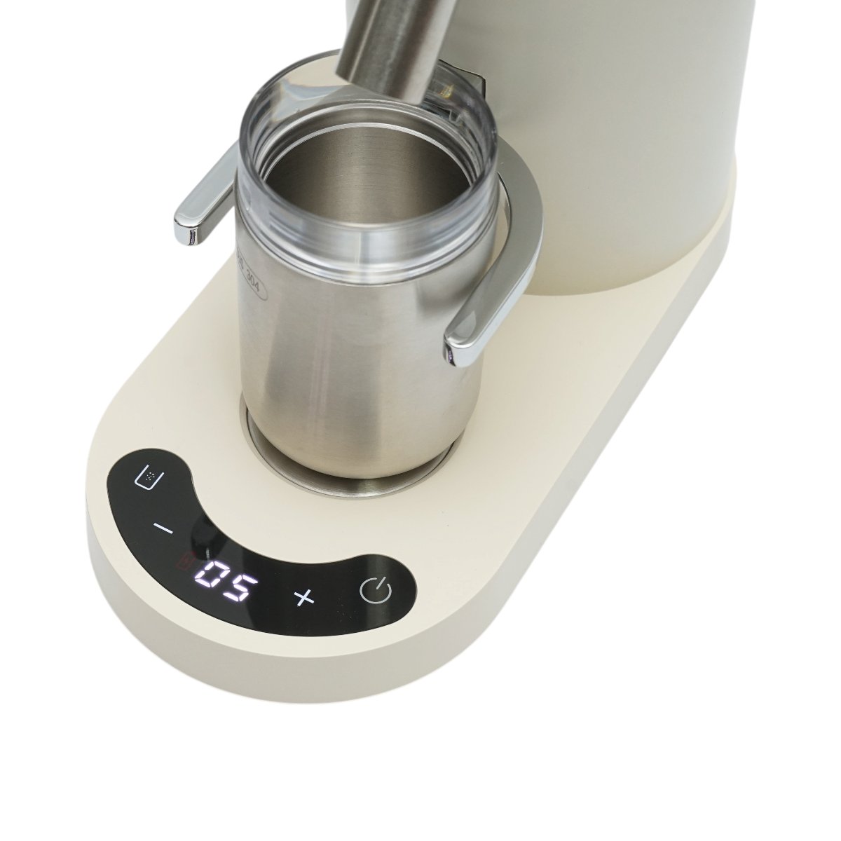 Rasnita electrica de cafea portabila cu acumulator 2600mAh, 110W, reglaj macinare 60 trepte, bavuri conice 41mm, afisaj digital touch, reincarcabila USB Type-C - imagine 8