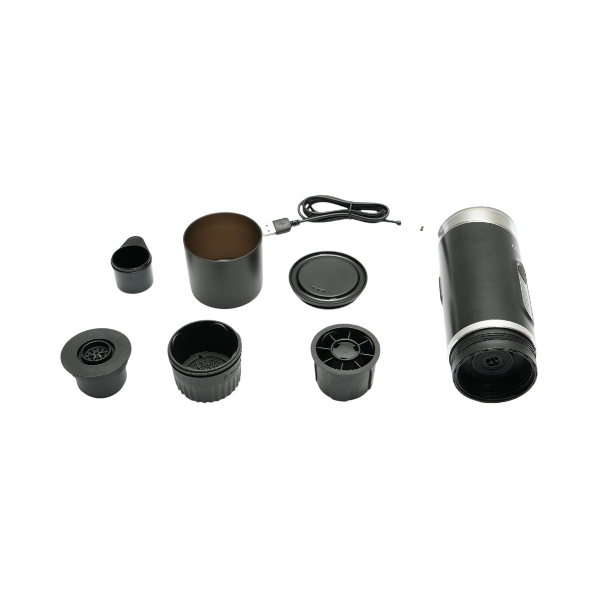 Aparat de cafea portabil cu acumulator 9000mAh, 12V, 140W, incalzire apa, presiune 15 bar, rezervor apa 90ml, cafea macinata, capsule Nespresso - imagine 3