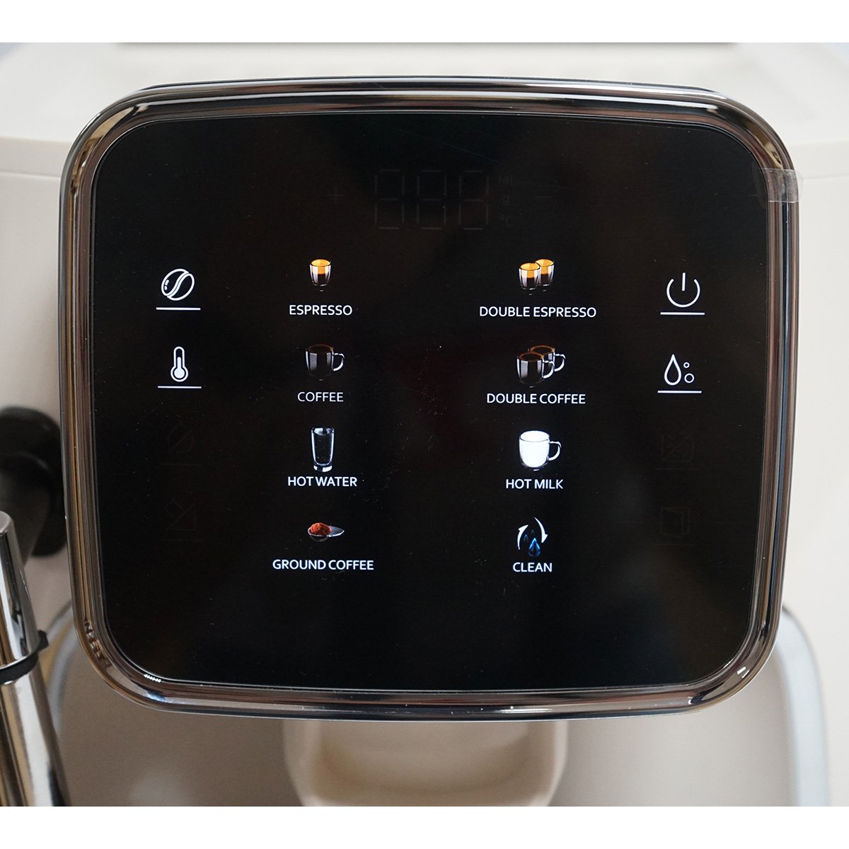 Espressor automat cafea boabe cu rasnita integrata 1450W, 220V, panou digital touch, sistem spumare lapte, presiune 19 bar, rezervor apa 1.7L - imagine 7