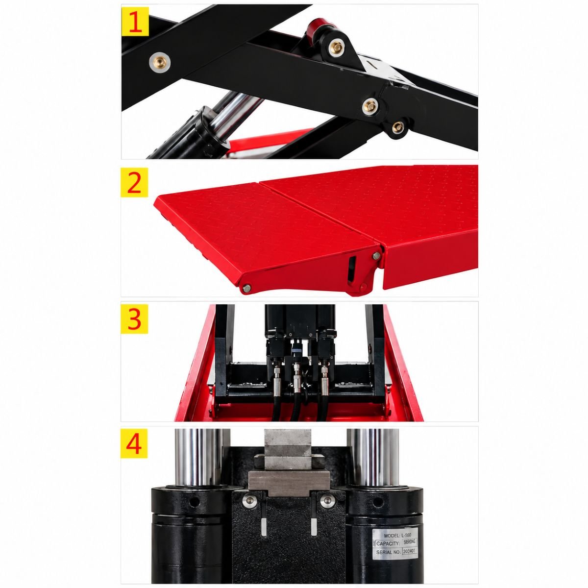 Elevator auto tip foarfeca 220V, 2.2kW, capacitate ridicare 3500kg, deblocare pneumatica, inaltime ridicare 110-1800mm - imagine 2