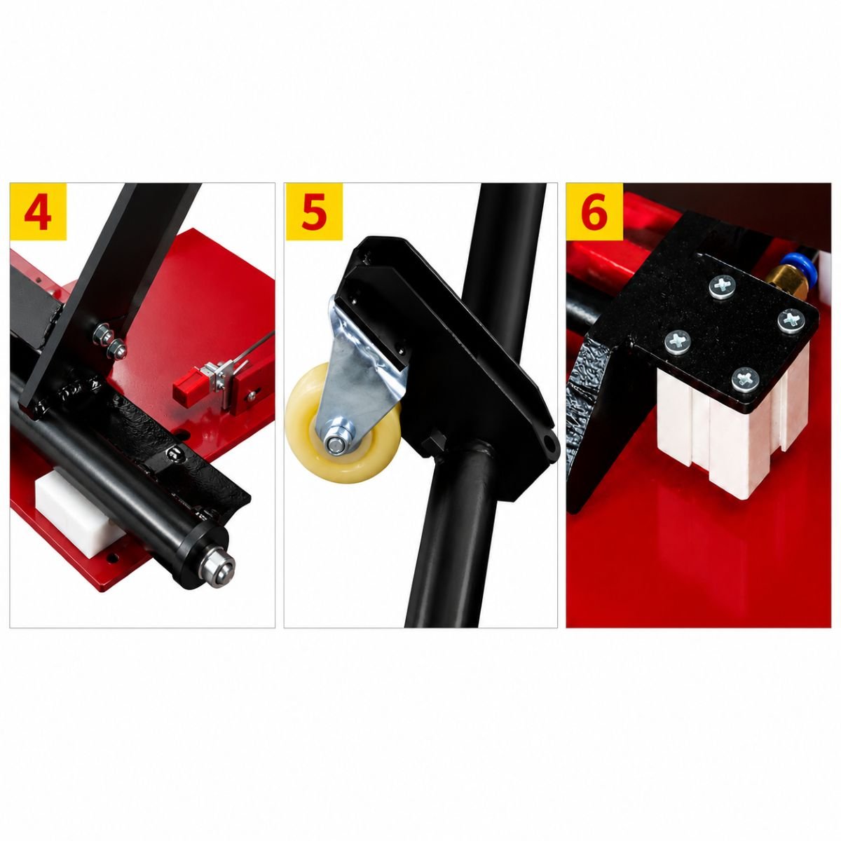Elevator auto mobil tip foarfeca 220V, 2.2kW, capacitate ridicare 3500kg, deblocare pneumatica, inaltime ridicare 110-1050mm - imagine 4