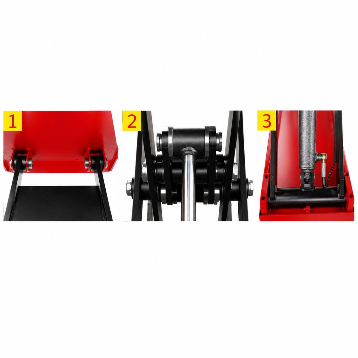 Elevator auto mobil tip foarfeca 220V, 2.2kW, capacitate ridicare 3500kg, deblocare pneumatica, inaltime ridicare 110-1050mm - imagine 3