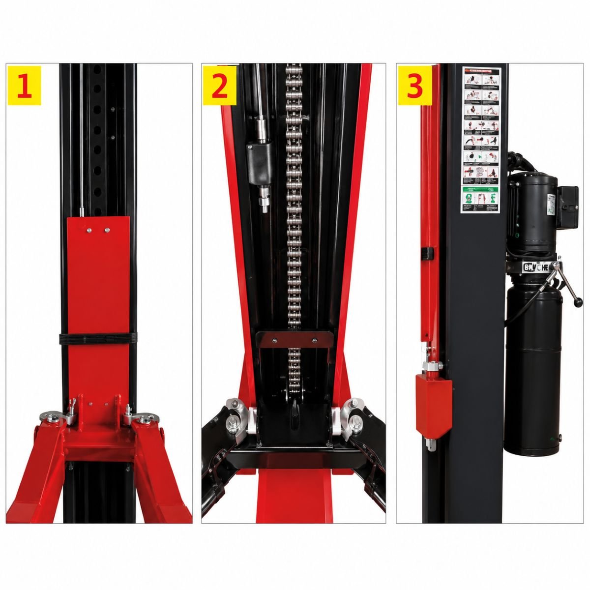 Elevator auto cu 2 coloane 380V, 2.2kW, capacitate ridicare 3500kg, actionare mecanica, inaltime ridicare 1900mm - imagine 4