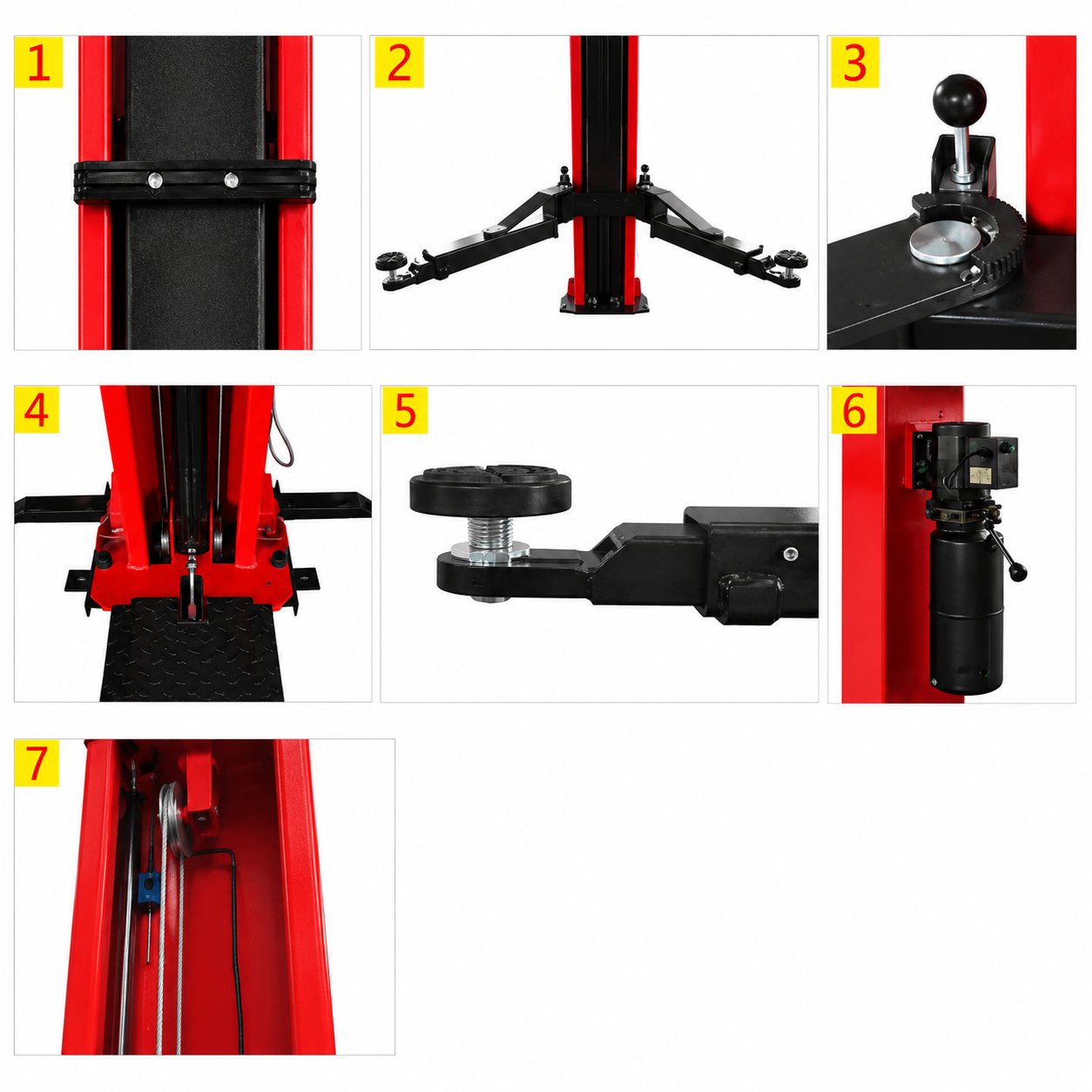 Elevator auto cu 2 coloane 380V, 2.2kW, capacitate ridicare 4000kg, deblocare mecanica, inaltime ridicare 1900mm - imagine 3