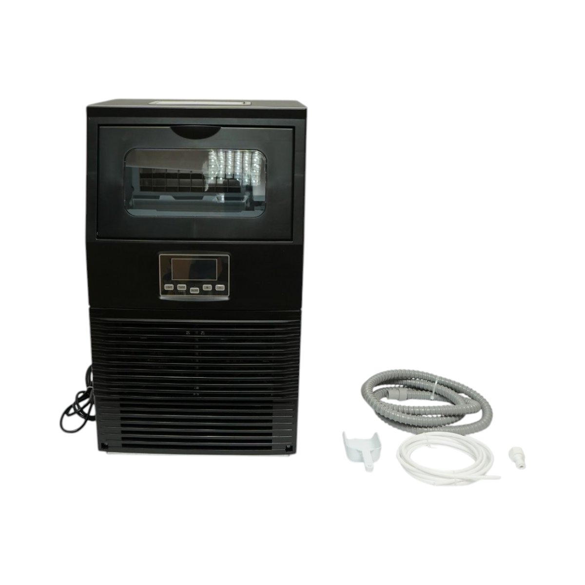 Masina de facut gheata profesionala 40 kg/24h, rezervor apa 3.5L, conexiune apa retea, cos colectare 4kg, autocuratare, afisaj LCD - imagine 3