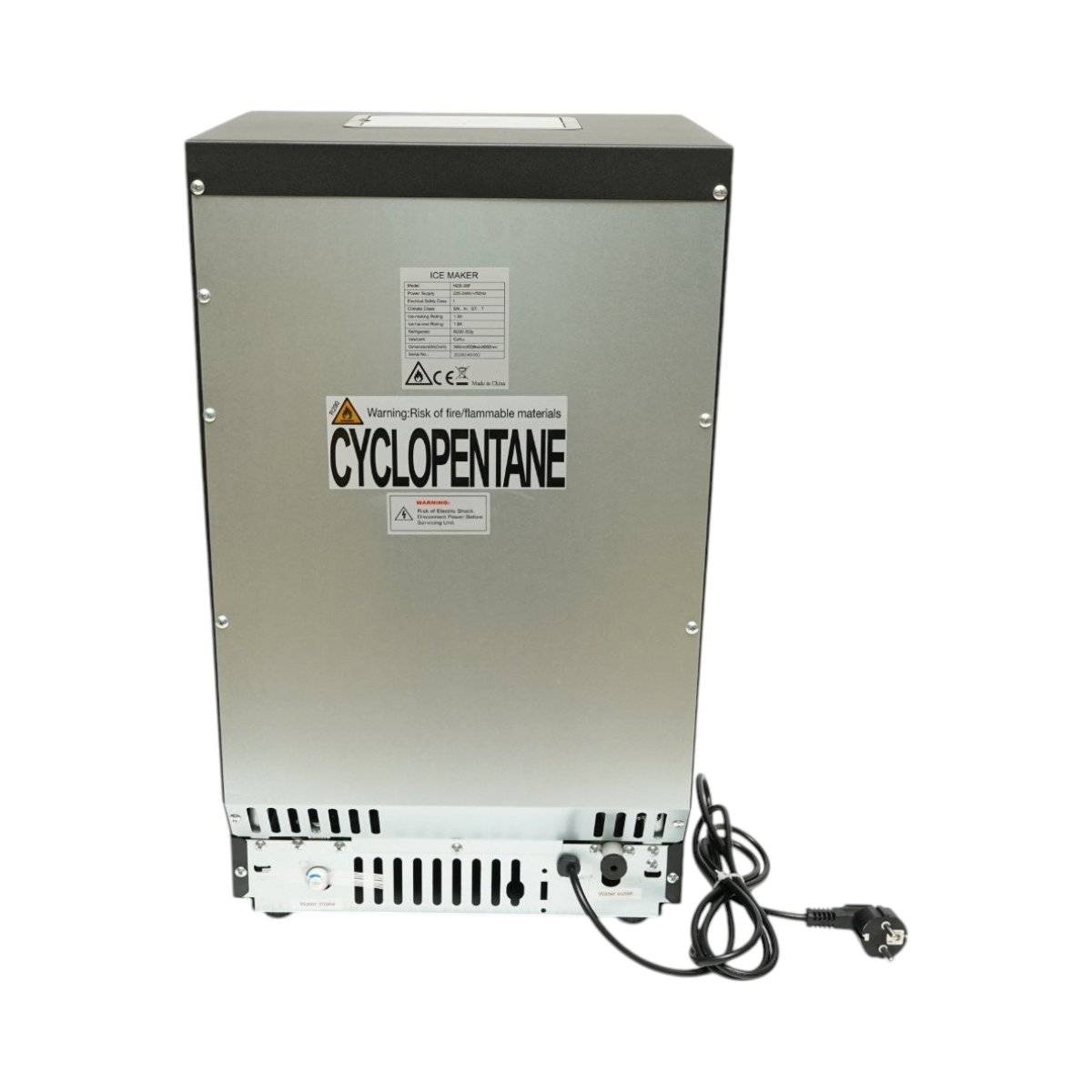 Masina de facut gheata profesionala 40 kg/24h, rezervor apa 3.5L, conexiune apa retea, cos colectare 4kg, autocuratare, afisaj LCD - imagine 7