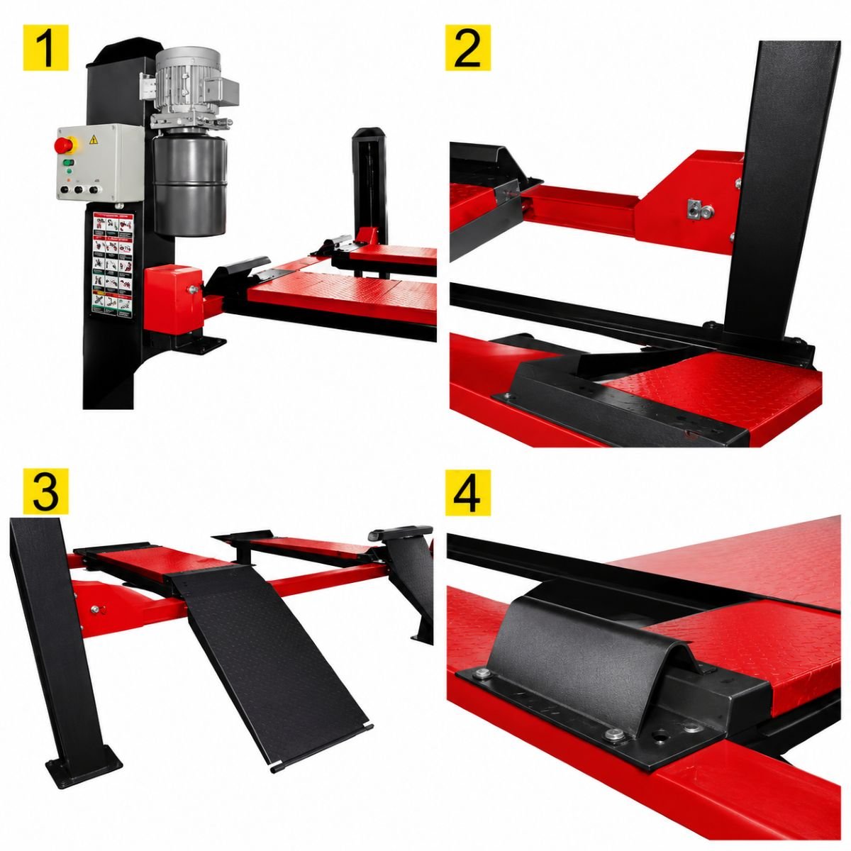 Elevator auto cu 4 coloane 380V, 2.2kW, capacitate ridicare 3500kg, inaltime ridicare 1600mm - imagine 4