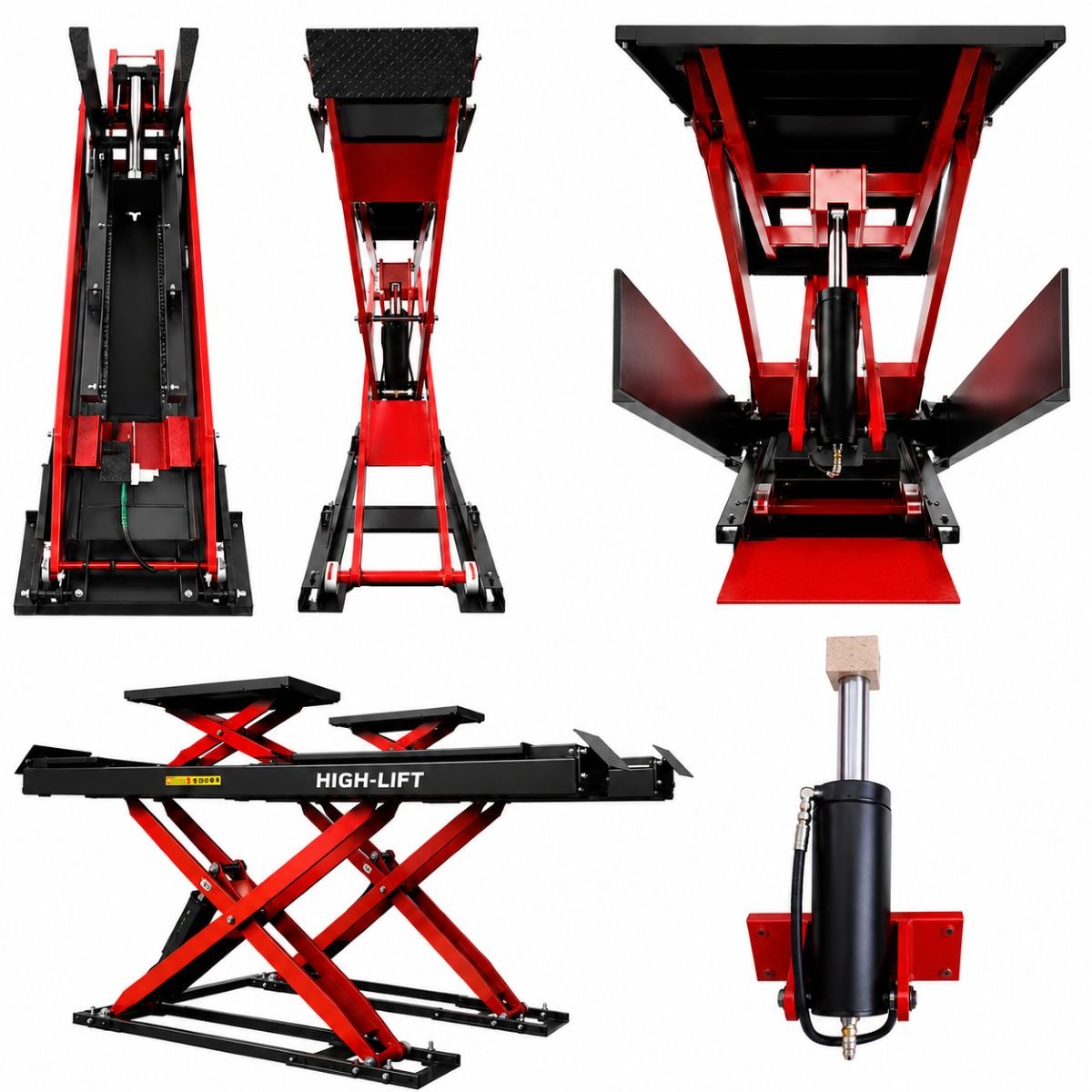 Elevator auto tip foarfeca dublu 380V, 2.2kW, capacitate ridicare 4000kg, inaltime ridicare 330-1850mm - imagine 3