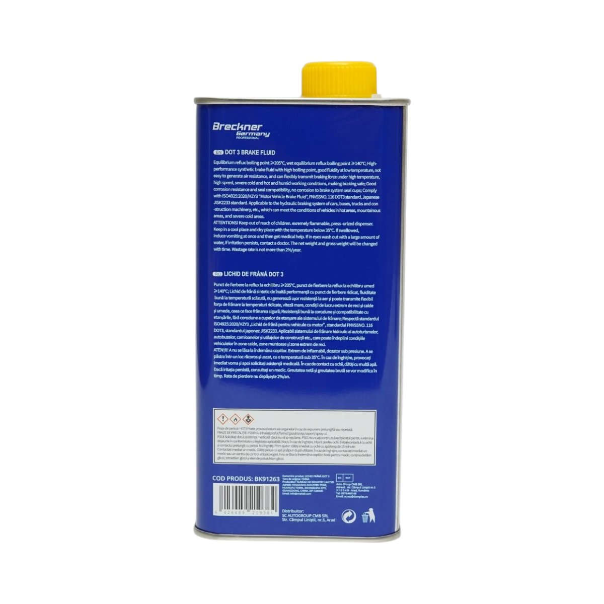Lichid de frana DOT3 1L Breckner Germany - imagine 3