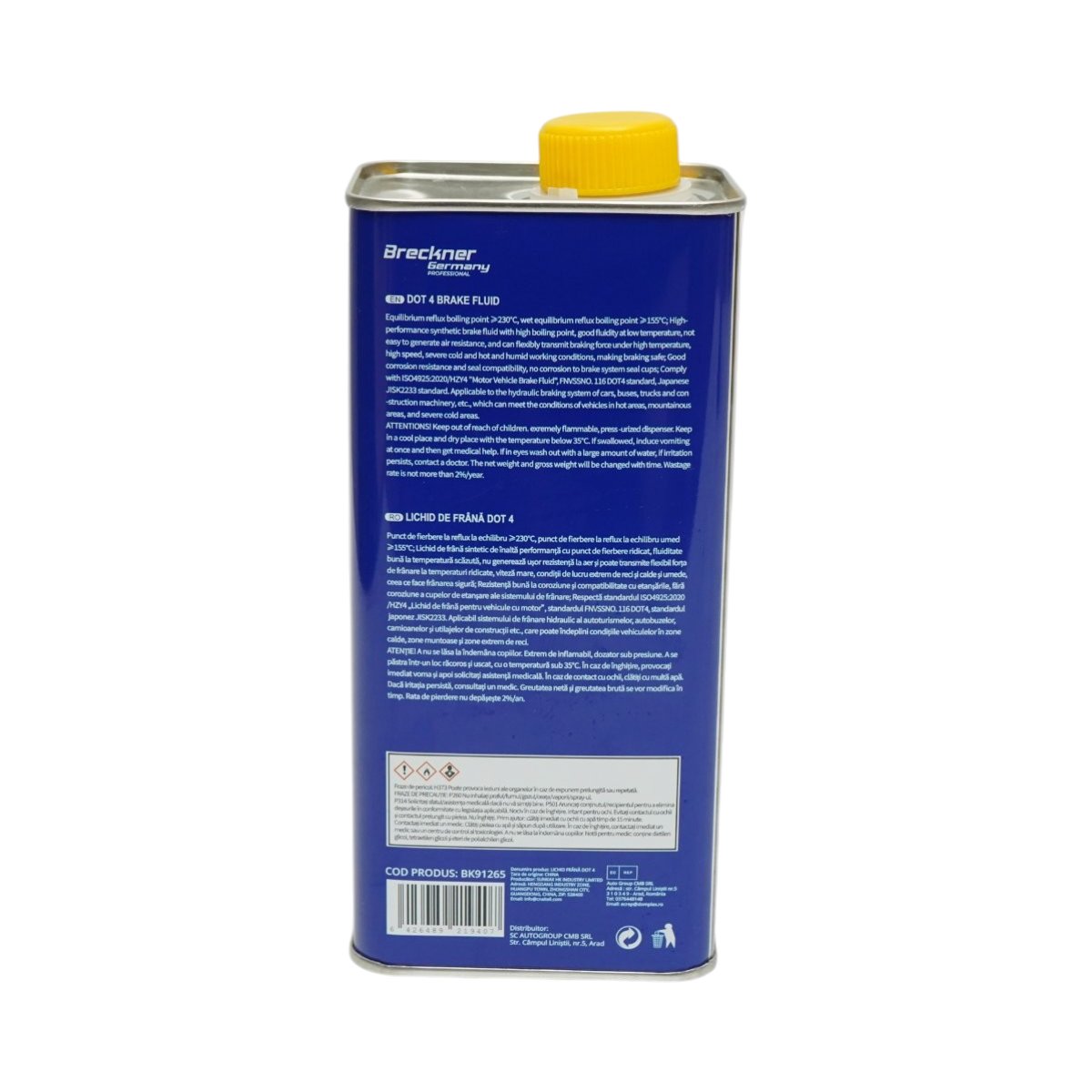 Lichid de frana DOT4 1L Breckner Germany - imagine 3